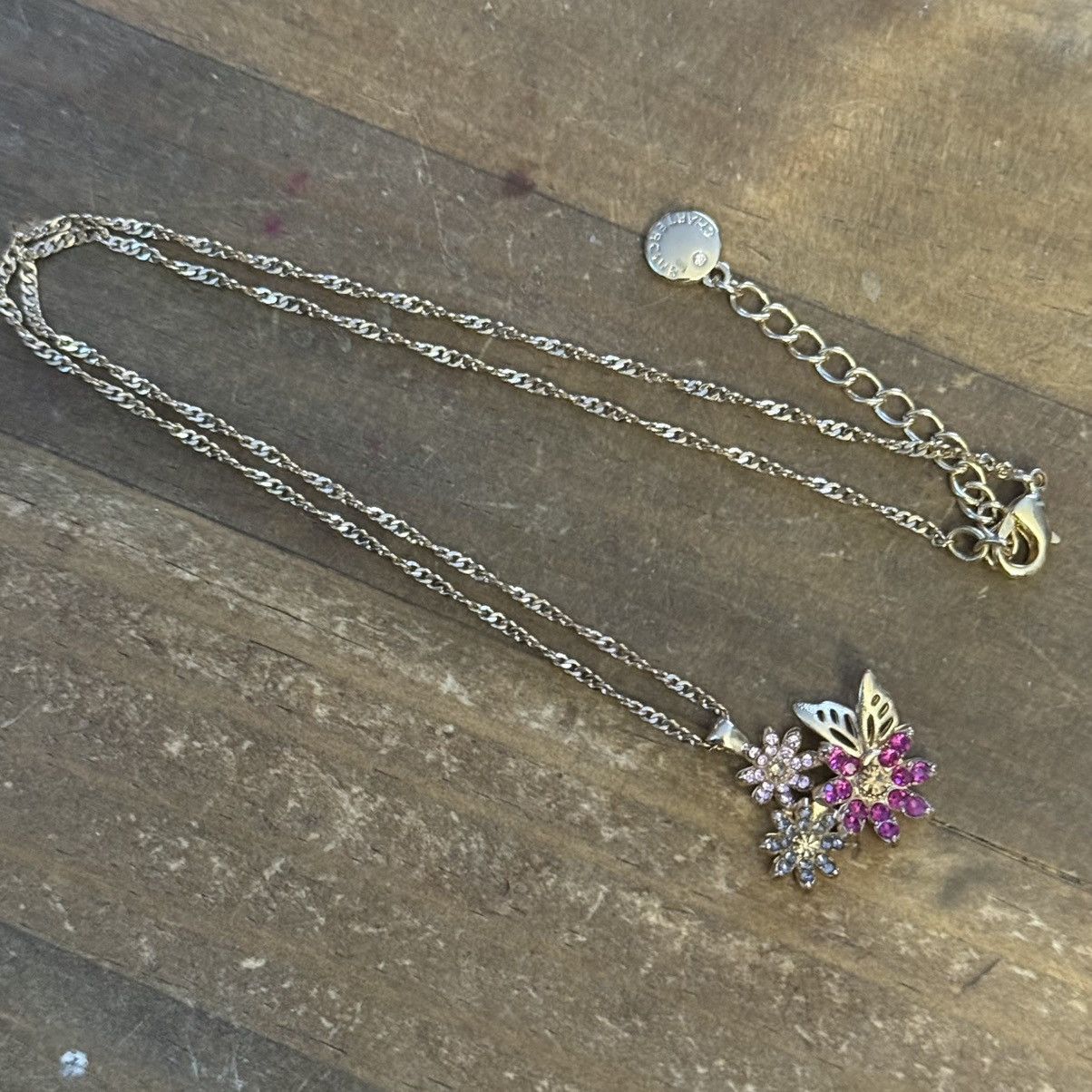 Charter Club Charter Club rhinestone flowers & butterfly pendant necklace Size ONE SIZE - 3 Thumbnail