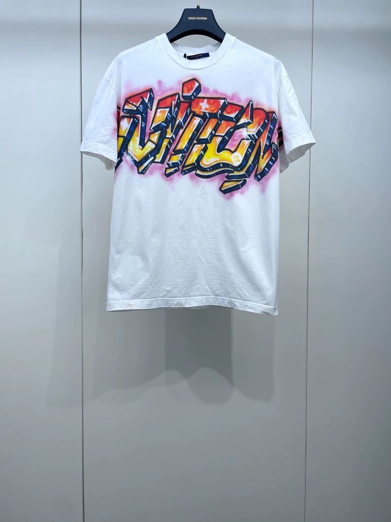 Louis Vuitton Louis Vuitton Flame Graffiti Letter Short Sleeve T-Shirt Size US XS / EU 42 / 0 - 1 Thumbnail