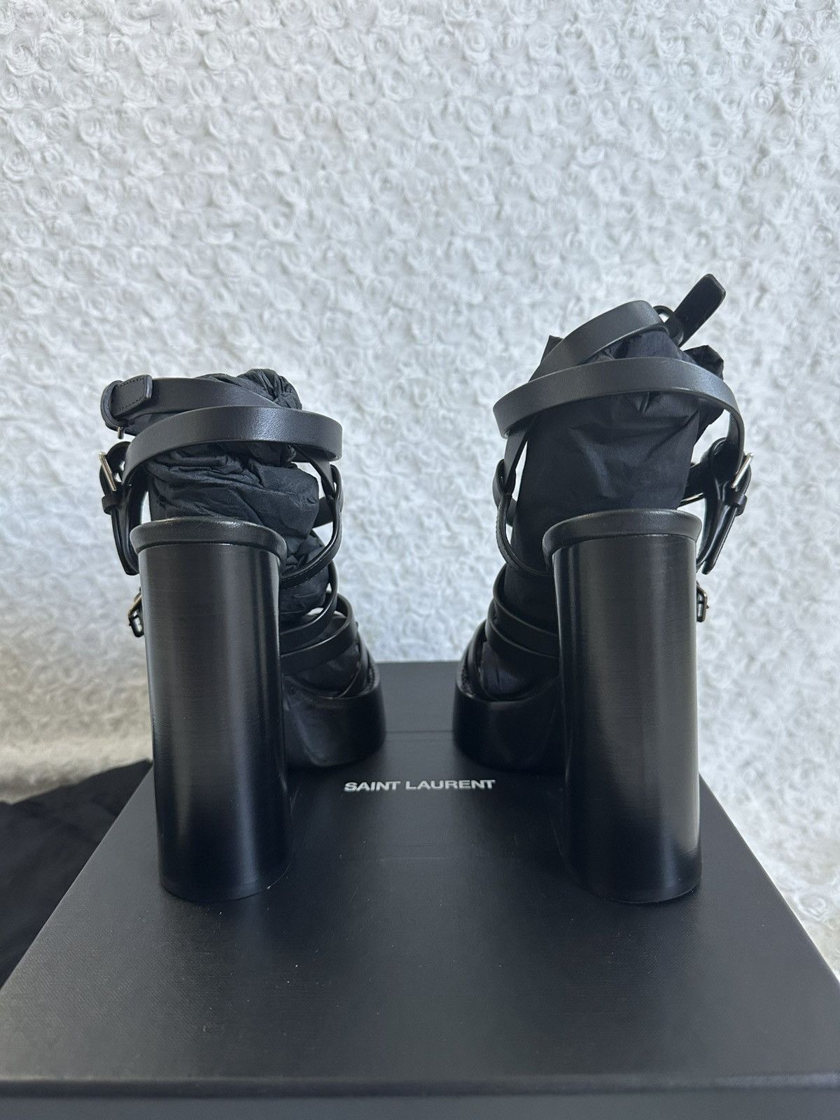 Saint Laurent Paris × Yves Saint Laurent Saint Laurent Heeled Sandals Platz Size US 7.5 / IT 37.5 - 5 Thumbnail