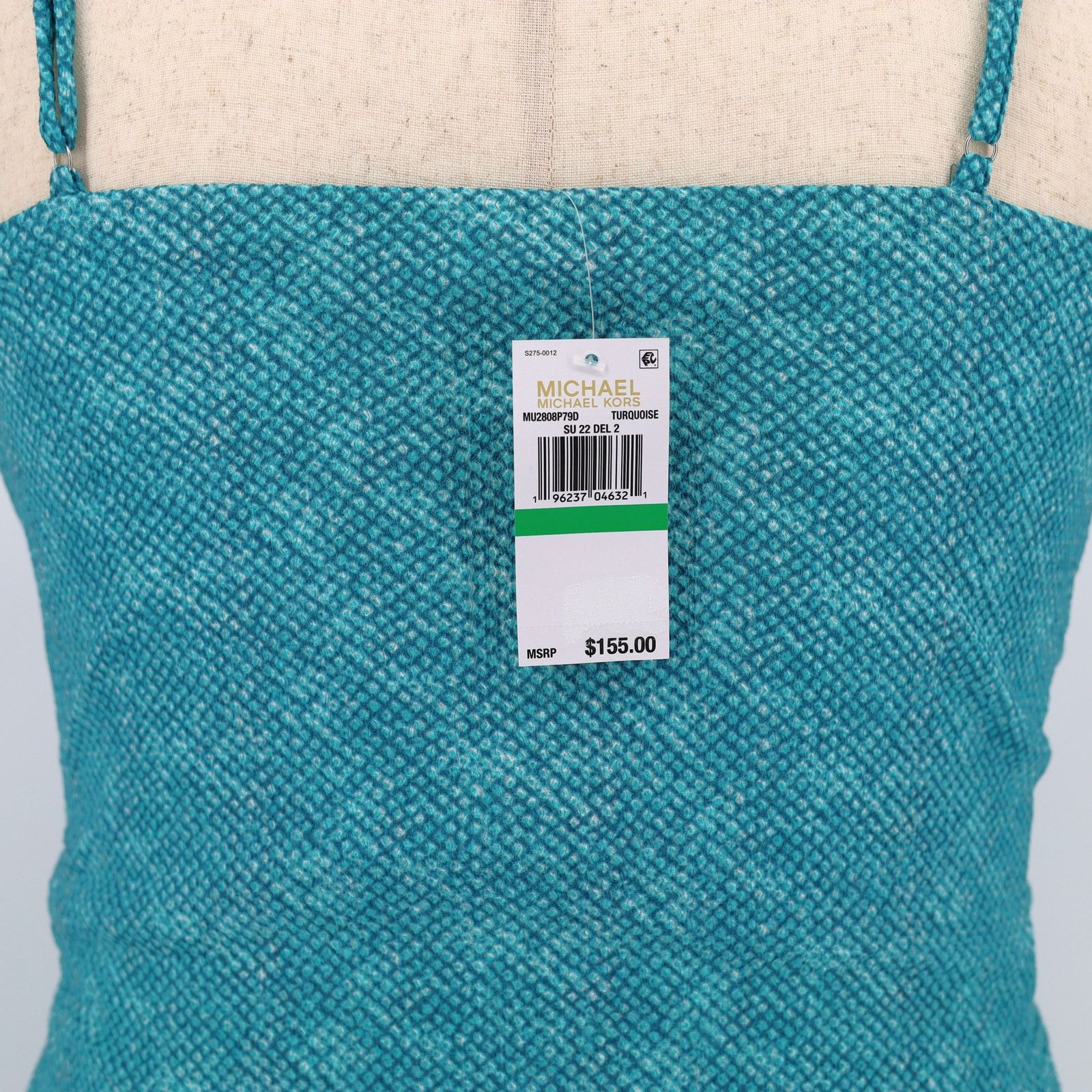 Michael Kors Michael Kors Women Turquoise Uroko Cami Midi Dress Size XL Size XL / US 12-14 / IT 48-50 - 4 Thumbnail