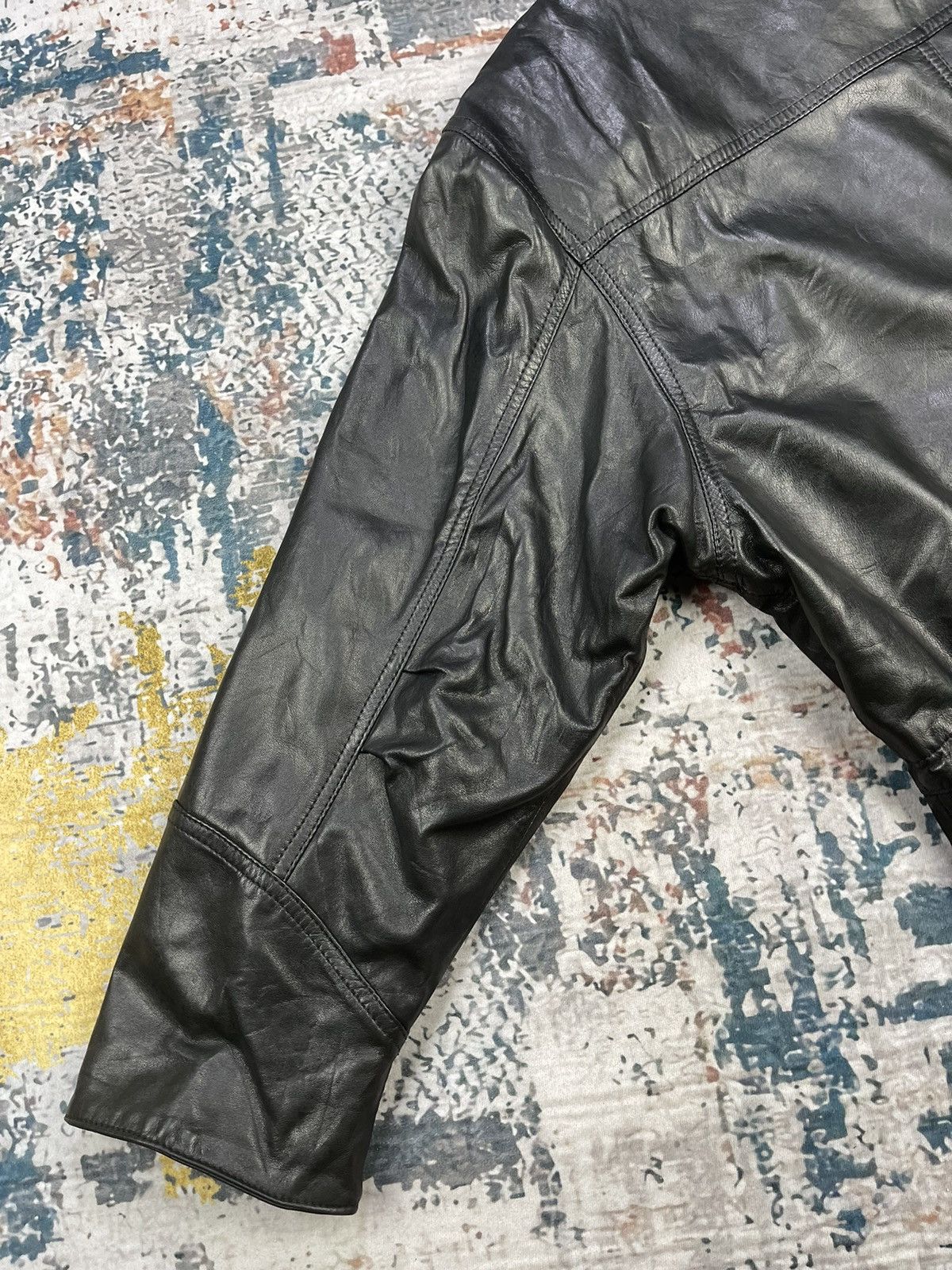 Genuine Leather Vtg Volare Calf Skin Military Leather Mantel Jackets Size US L / EU 52-54 / 3 - 8 Thumbnail