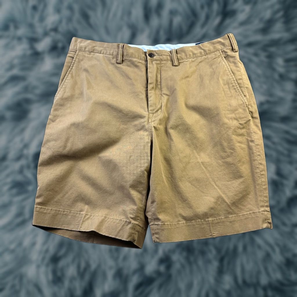 Polo Ralph Lauren Polo Ralph Lauren Shorts Mens 38 Beige Khaki Stretch Twill Pony 9" Casual Chino Size US M / EU 48-50 / 2 - 1 Thumbnail