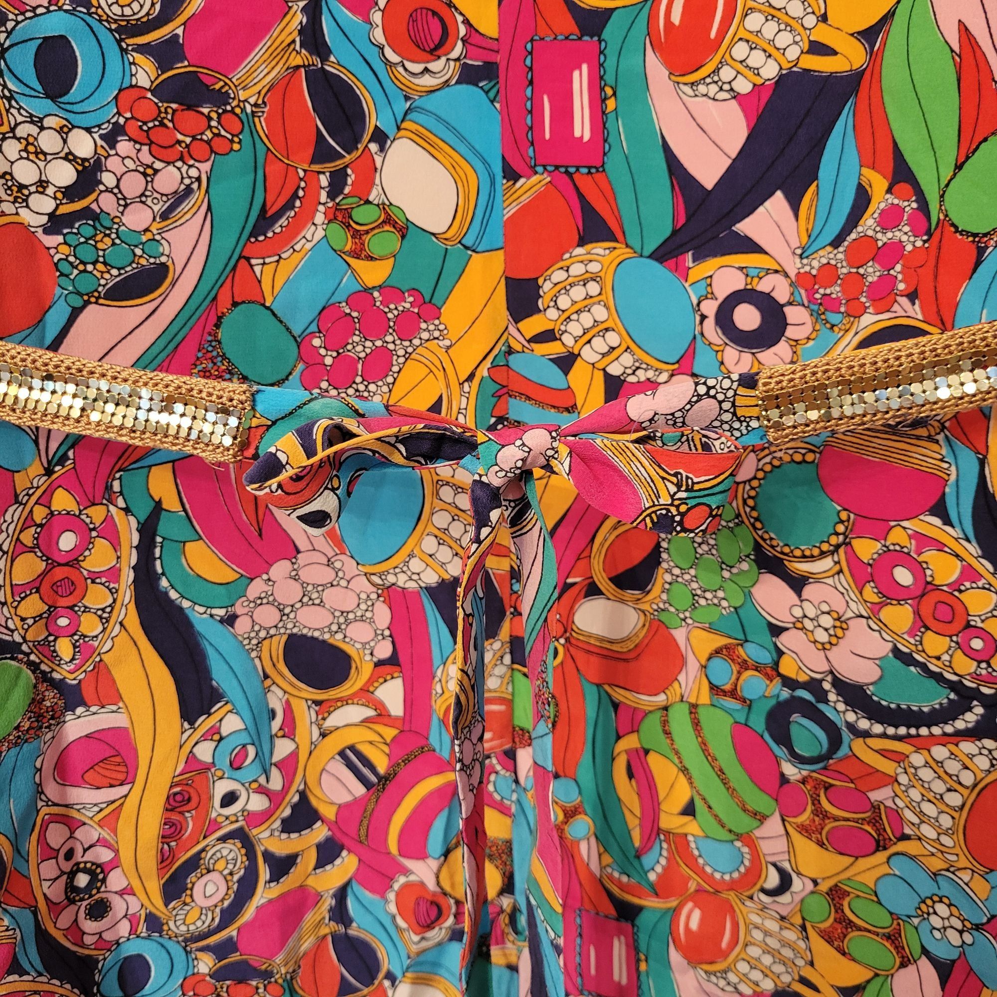 Lilly Pulitzer Lilly Pulitzer Tunic Dress 14 Gold Sequin Trim SHANNON Bling Size XL / US 12-14 / IT 48-50 - 9 Thumbnail