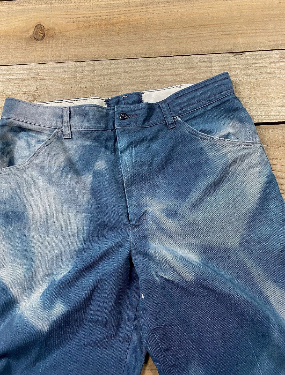 Vintage Sunfaded Indigo Work Pants – Surreal Patina, Size 30 Size US 31 - 5 Thumbnail
