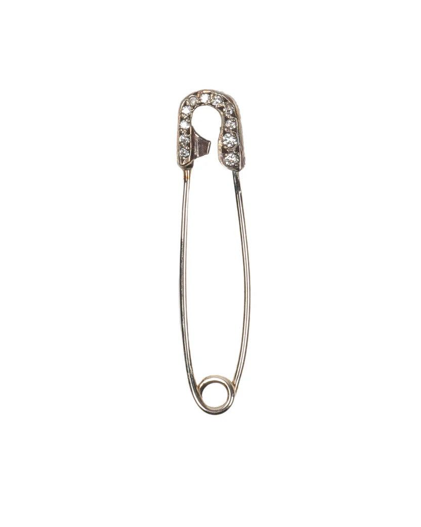 Chrome Hearts Chrome Hearts Silver Safety Pin With Pave Diamond Size ONE SIZE - 1 Preview