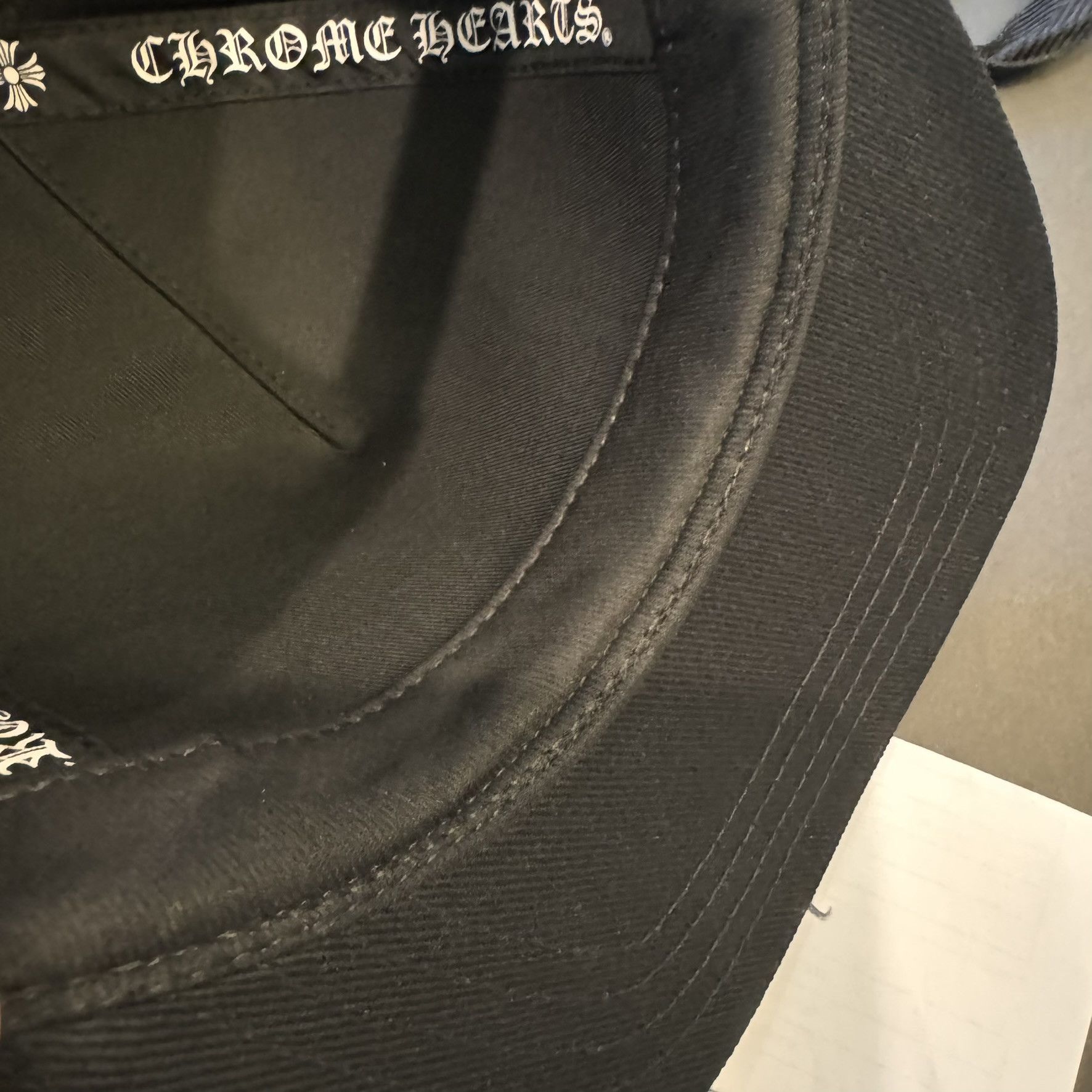 Chrome hearts 3rs rising star denim baseball hat black