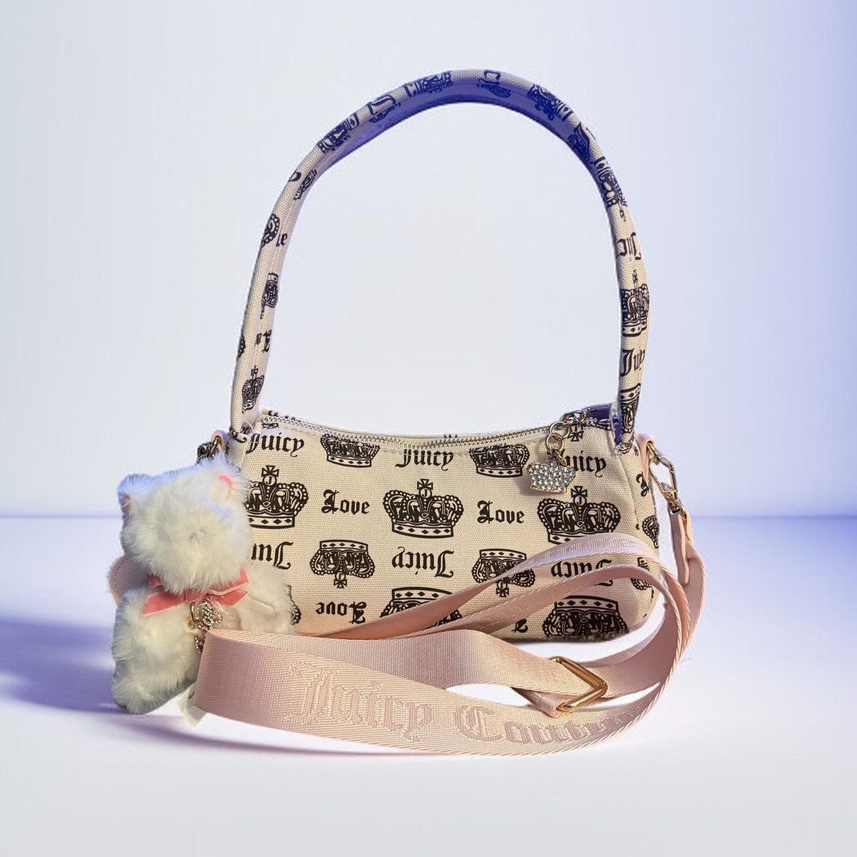 Juicy Couture Juicy Couture cream/chocolate Festival shoulder bag Size ONE SIZE - 1 Thumbnail