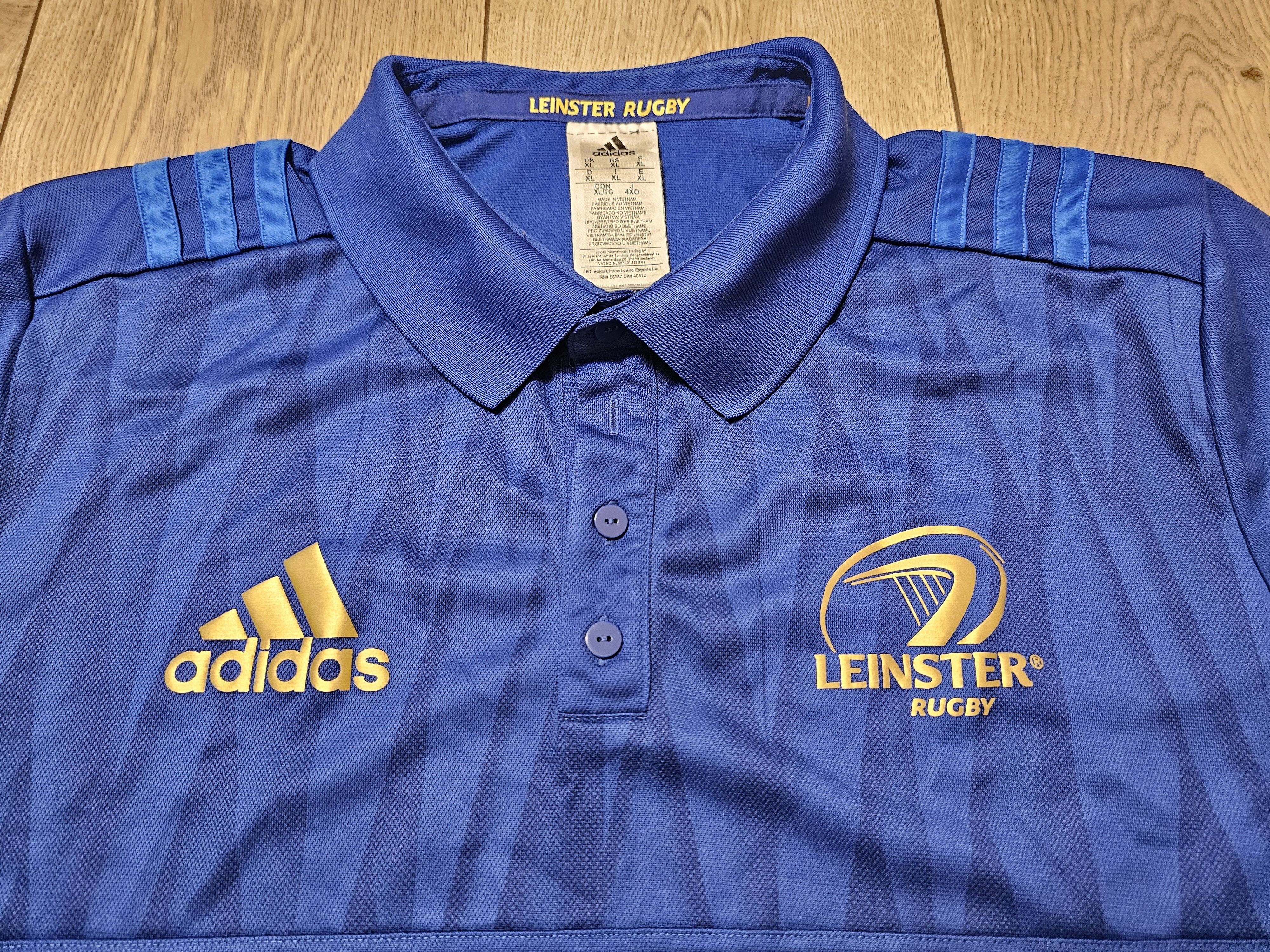 Adidas LEINSTER RUGBY UNION 2018 POLO SHIRT RUGBY JERSEY POLO Size US XL / EU 56 / 4 - 3 Thumbnail