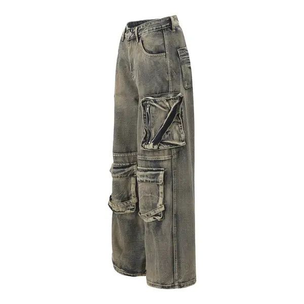 VIBE Streetwear Cargo Multi Pocket Loose Baggy Pants Jeans Size US 32 / EU 48 - 8 Thumbnail