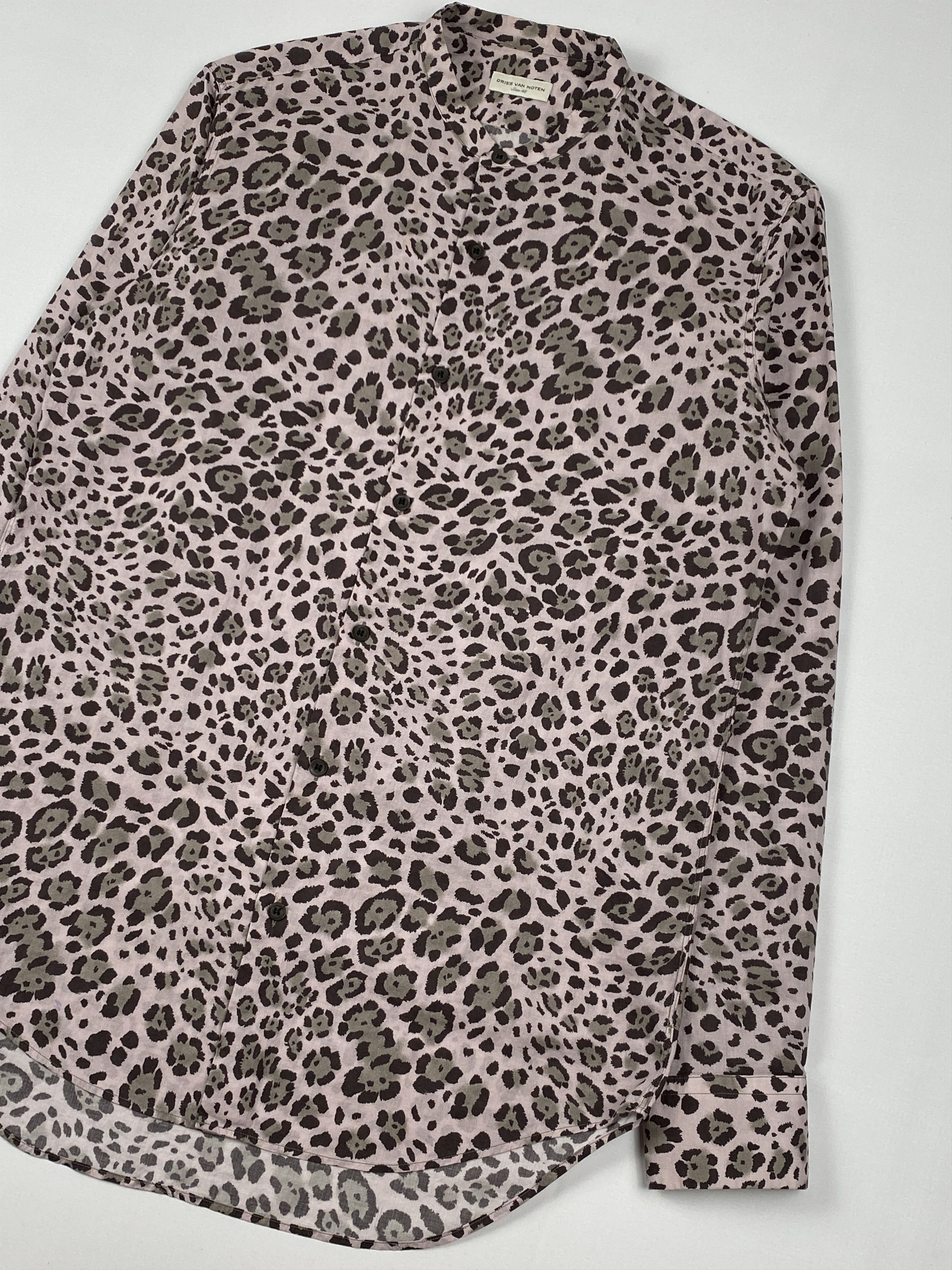 Dries Van Noten Leopard Print Long Sleeve Polo Size US M / EU 48-50 / 2 - 8 Thumbnail