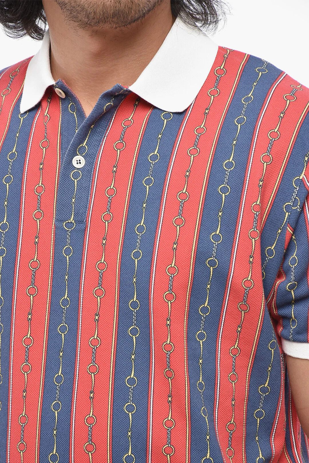 Gucci og1mm0426 Two-Button Polo Shirt in Red Size US M / EU 48-50 / 2 - 3 Thumbnail