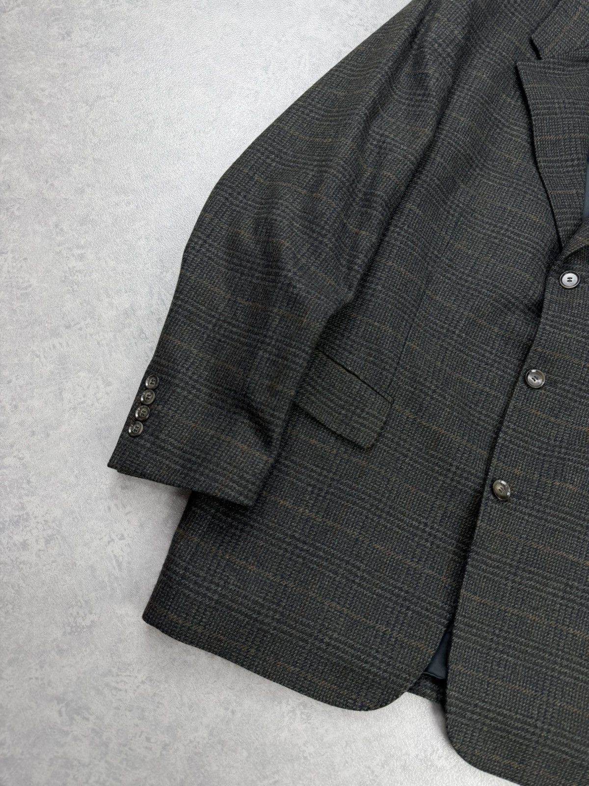 Burberry Burberry London Wool Cashmere Check Blazer Jacket Size 52 Size 42R - 3 Thumbnail