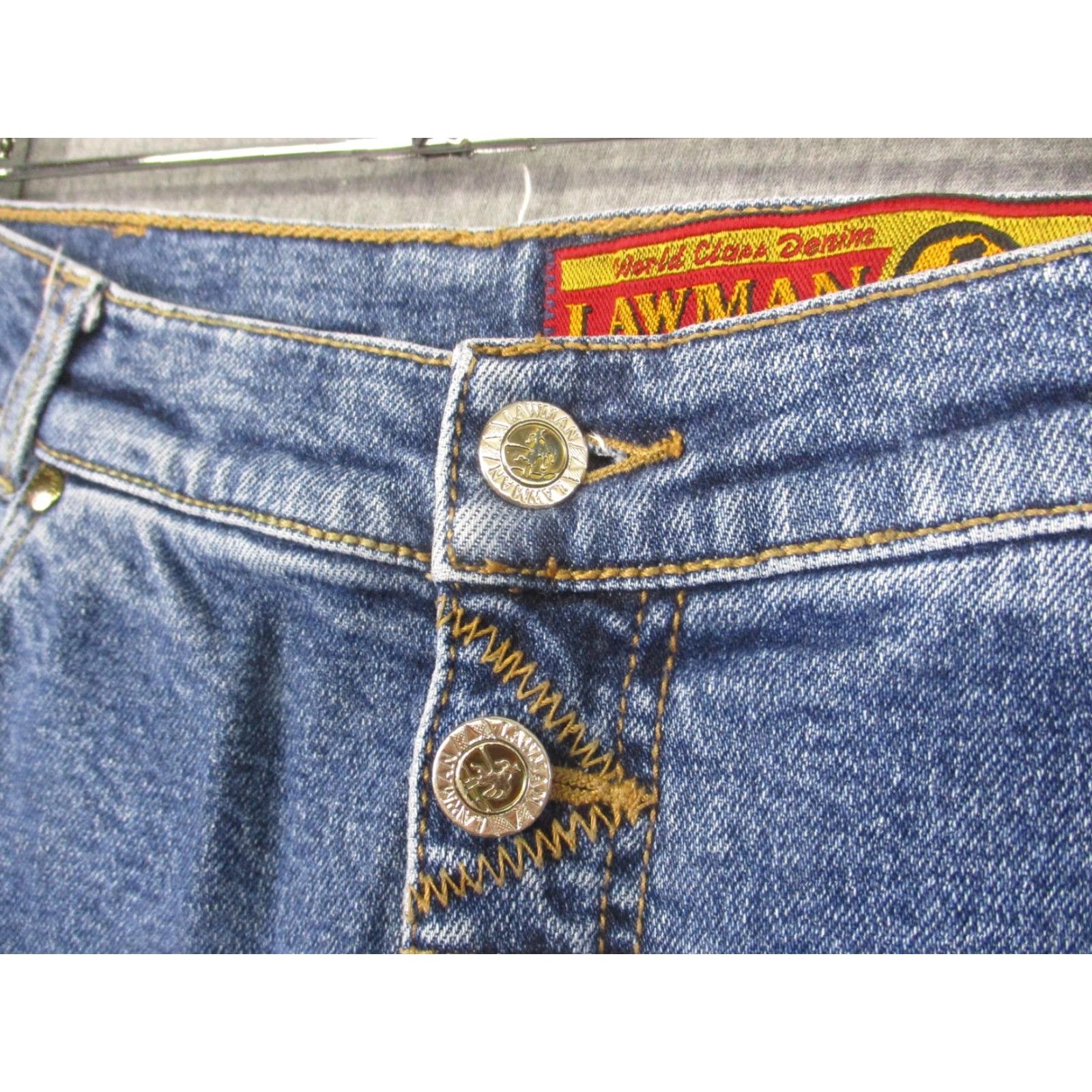 Denime VINTAGE Lawman Jeans Womens 9/10 Blue Relaxed Fit Western Cowboy Denim 90s Size 30" / US 8 / IT 44 - 3 Thumbnail