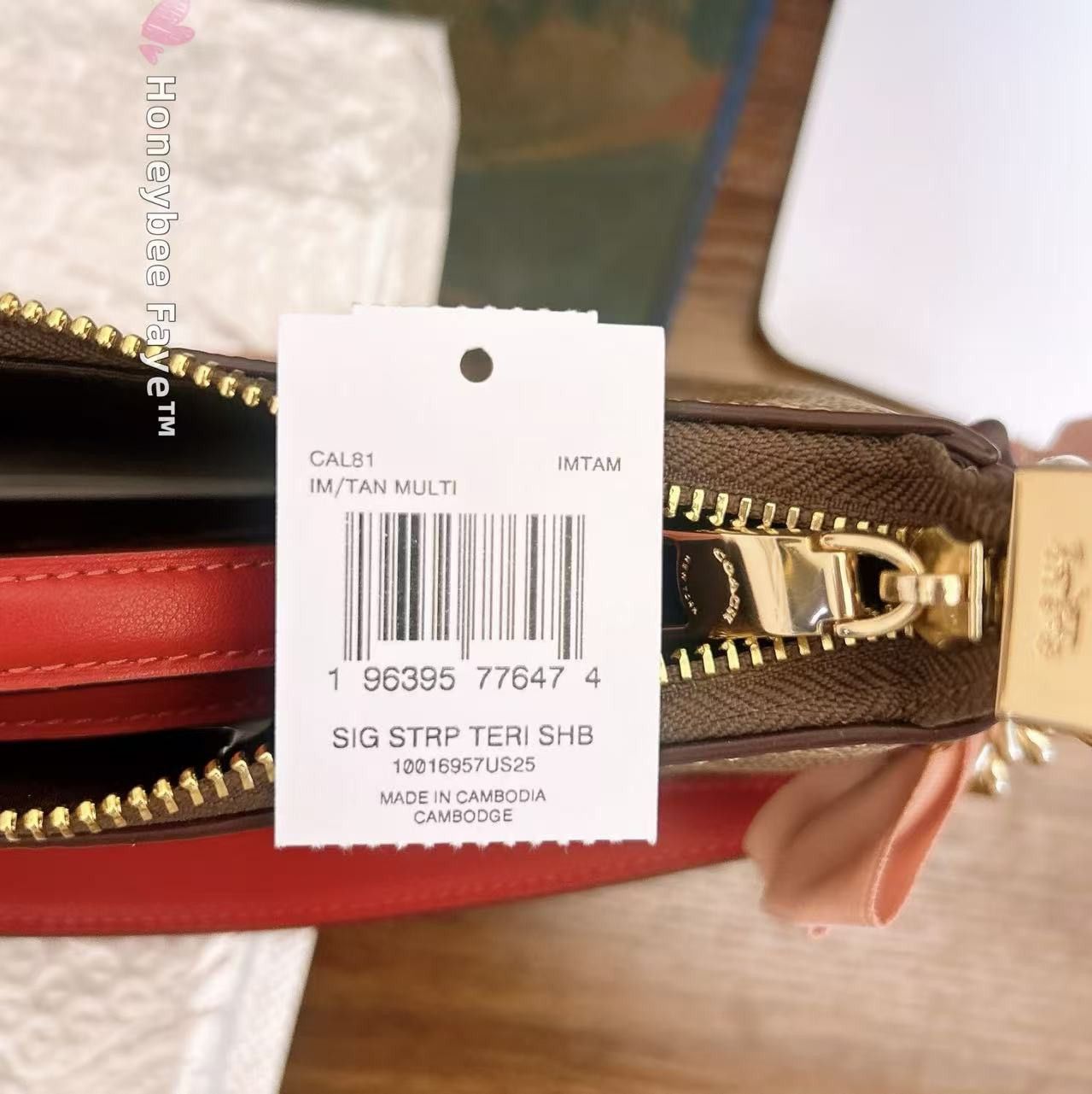 Coach Teri Shoulder Bag In Signature Canvas With Stripe CAL81 Size ONE SIZE - 7 Thumbnail