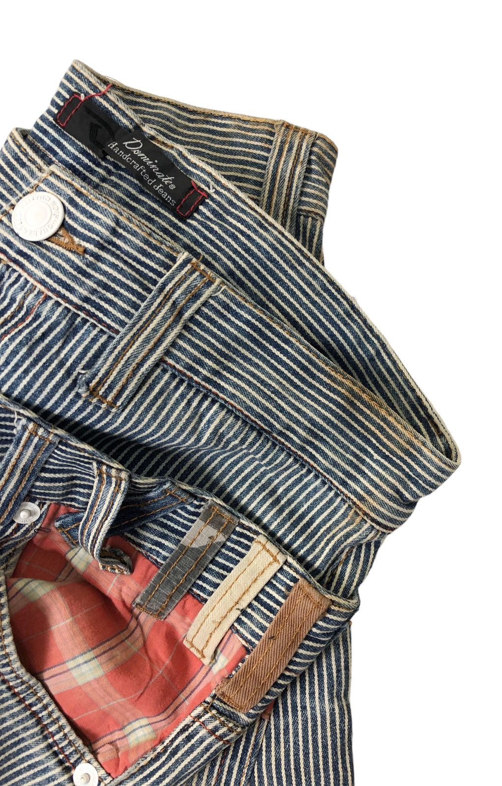 Japanese Brand Double Waisted Japanese Brand Dominate Hickory Stripe Jeans Size US 30 / EU 46 - 12 Thumbnail