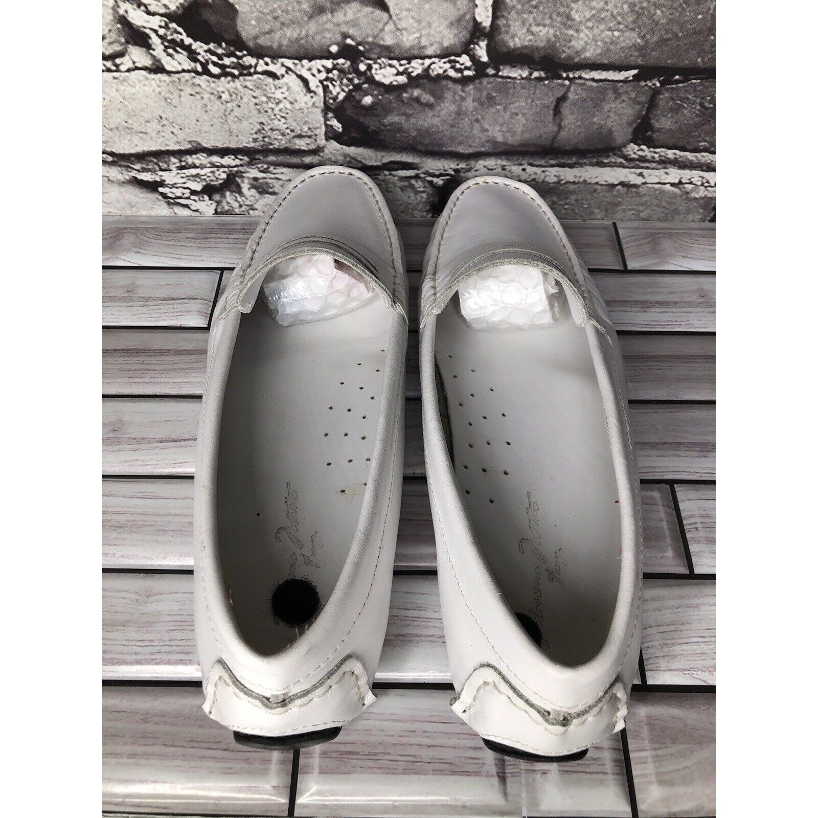 Massimo Matteo Massimo Matteo Firenze White Leather Driving Moccasins Flats Size US 10 / IT 40 - 20 Thumbnail