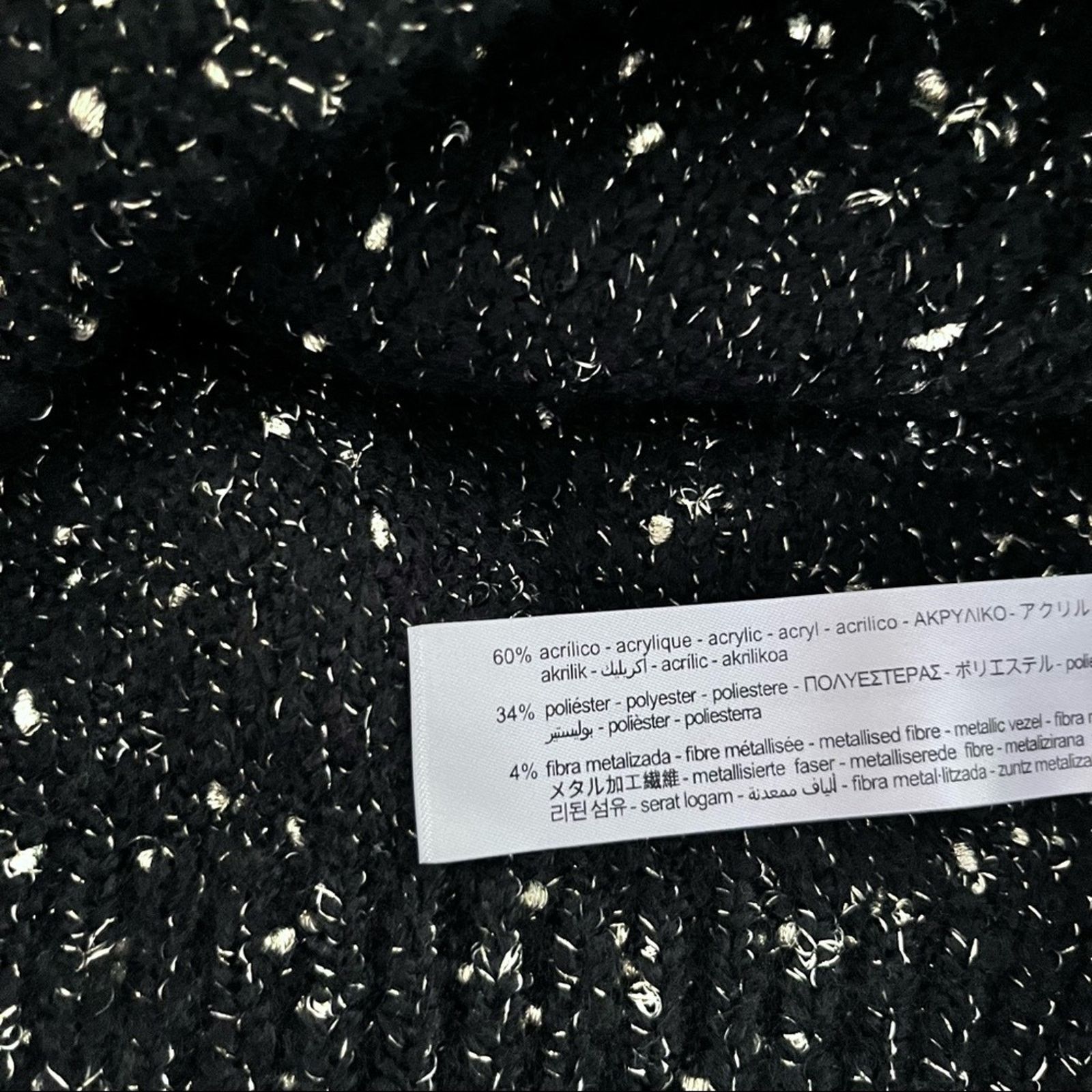 Zara Zara black chunky sweater with metallic thread size Small Size S / US 4 / IT 40 - 5 Thumbnail