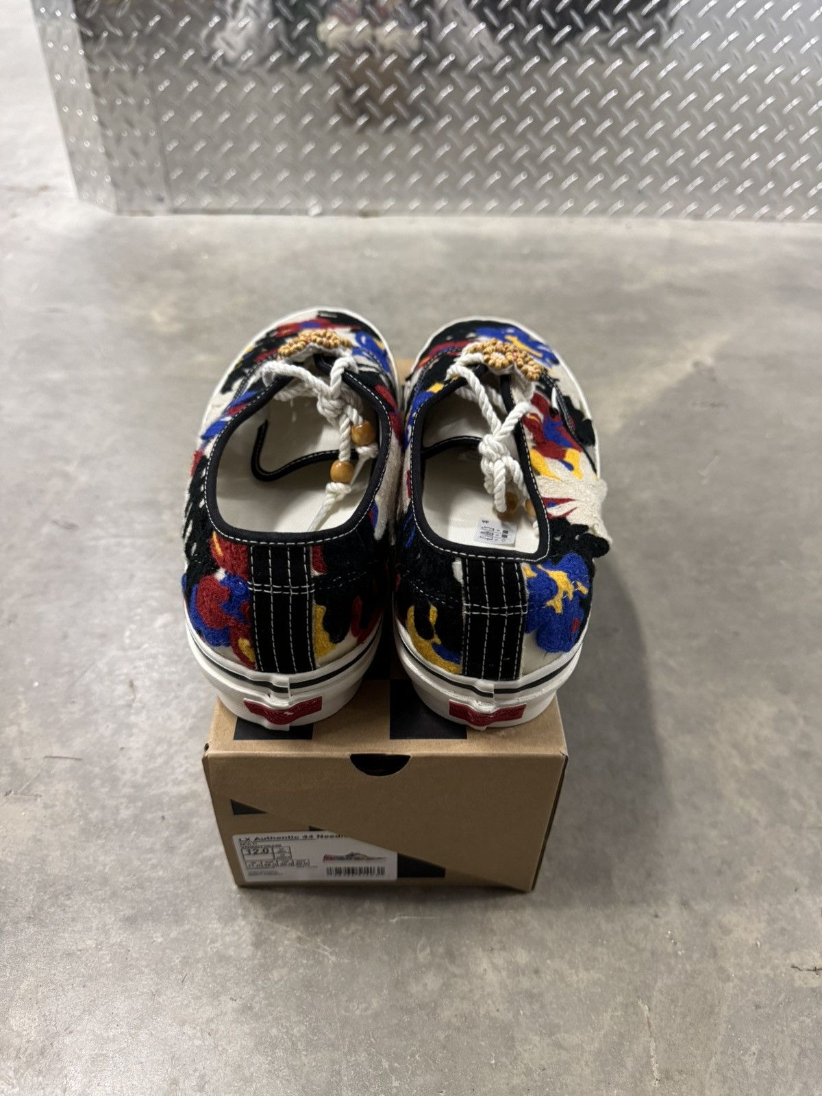 Vans Vans Authentic Premium Needlework White Red Blue Size 12 Size US 12 / EU 45 - 5 Thumbnail