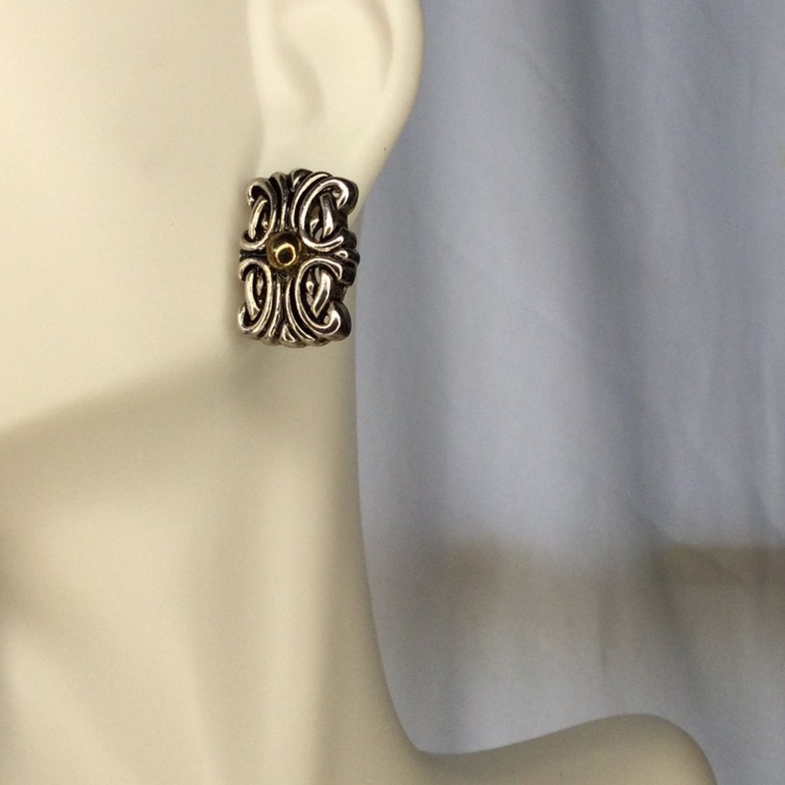 Other Celtic Knot Silver Tone & Bronze Vintage 1980's Earrings Size ONE SIZE - 6 Thumbnail