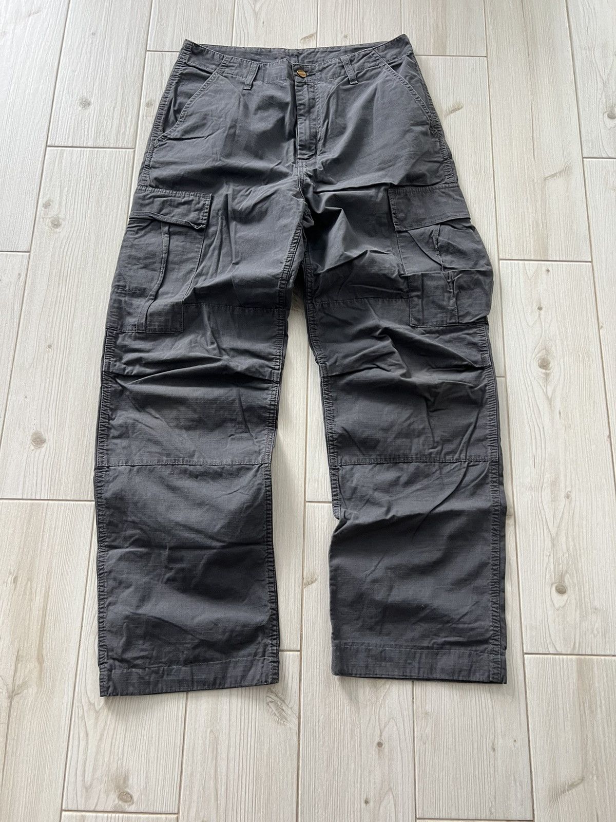 Carhartt Carhartt WIP Pants Baggy Grey Cargo 30/34 Size US 34 / EU 50 - 7 Thumbnail