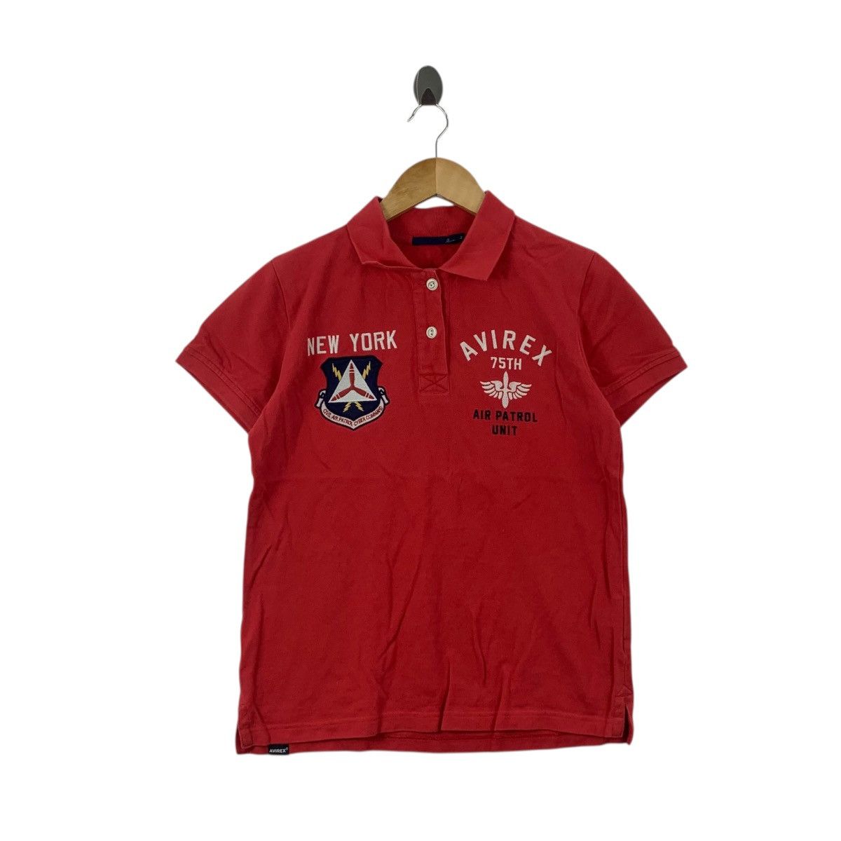 Avirex AVIREX USAF Air Patrol Unit Bumblebees USA Polo Tee Shirt Size L / US 10 / IT 46 - 1 Thumbnail