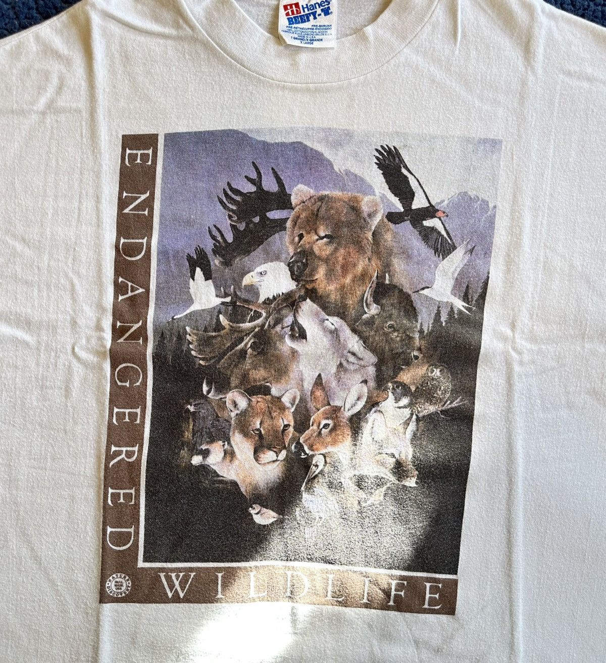 Vintage Vintage Endangered Wildlife Single Stitched shirt Size US XL / EU 56 / 4 - 3 Thumbnail