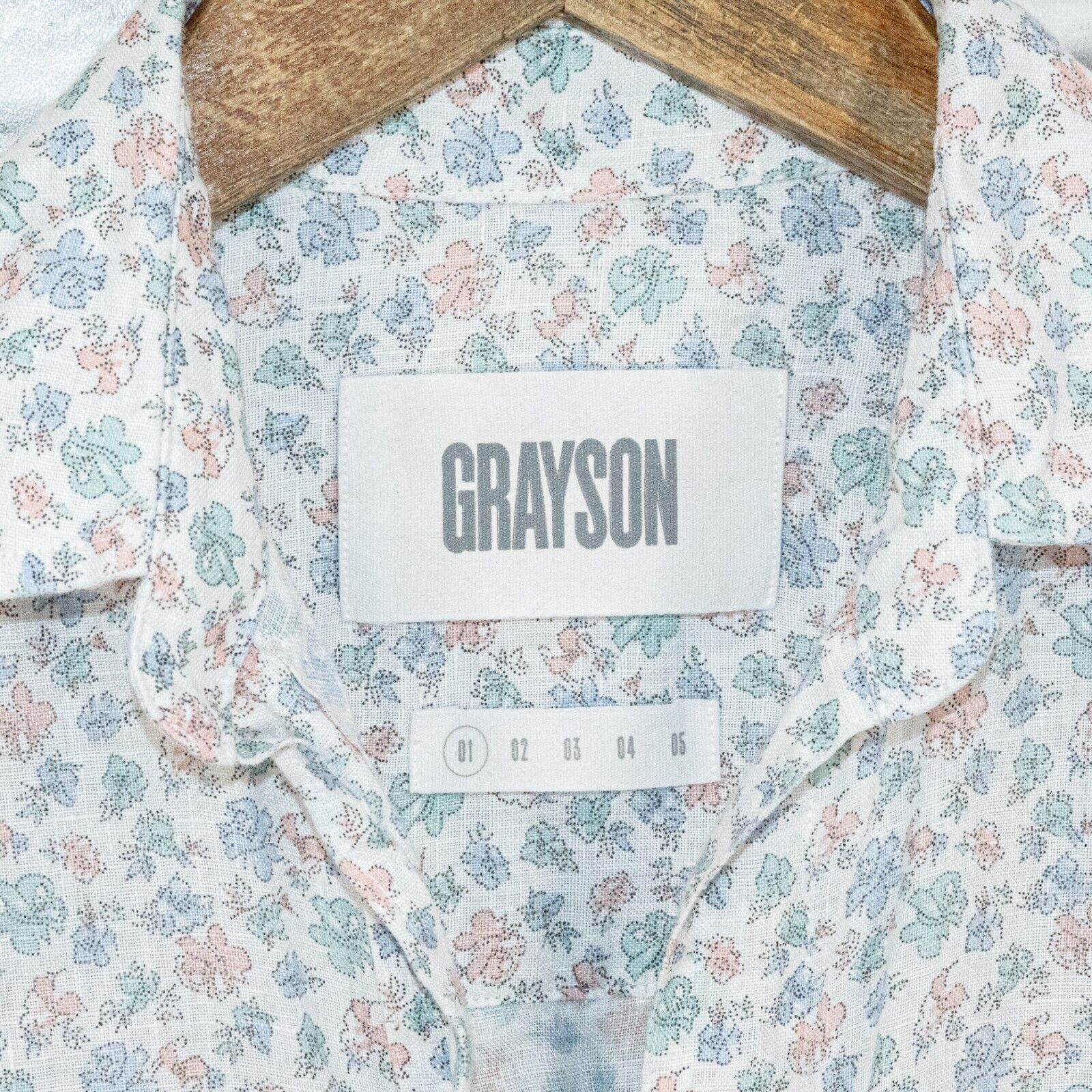 Designer Grayson The HERO Anthropologie Linen Button up shirt Floral Size S / US 4 / IT 40 - 4 Thumbnail