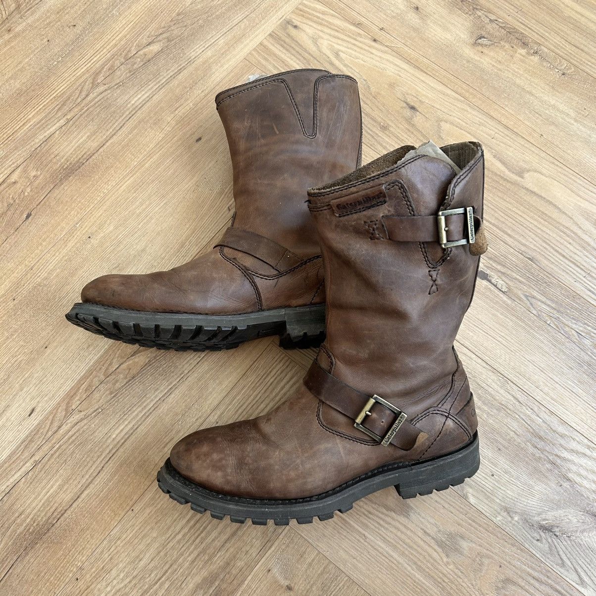 Caterpillar Caterpillar Engineer Western Brown Leather Boots Size US 10 / EU 43 - 2 Thumbnail