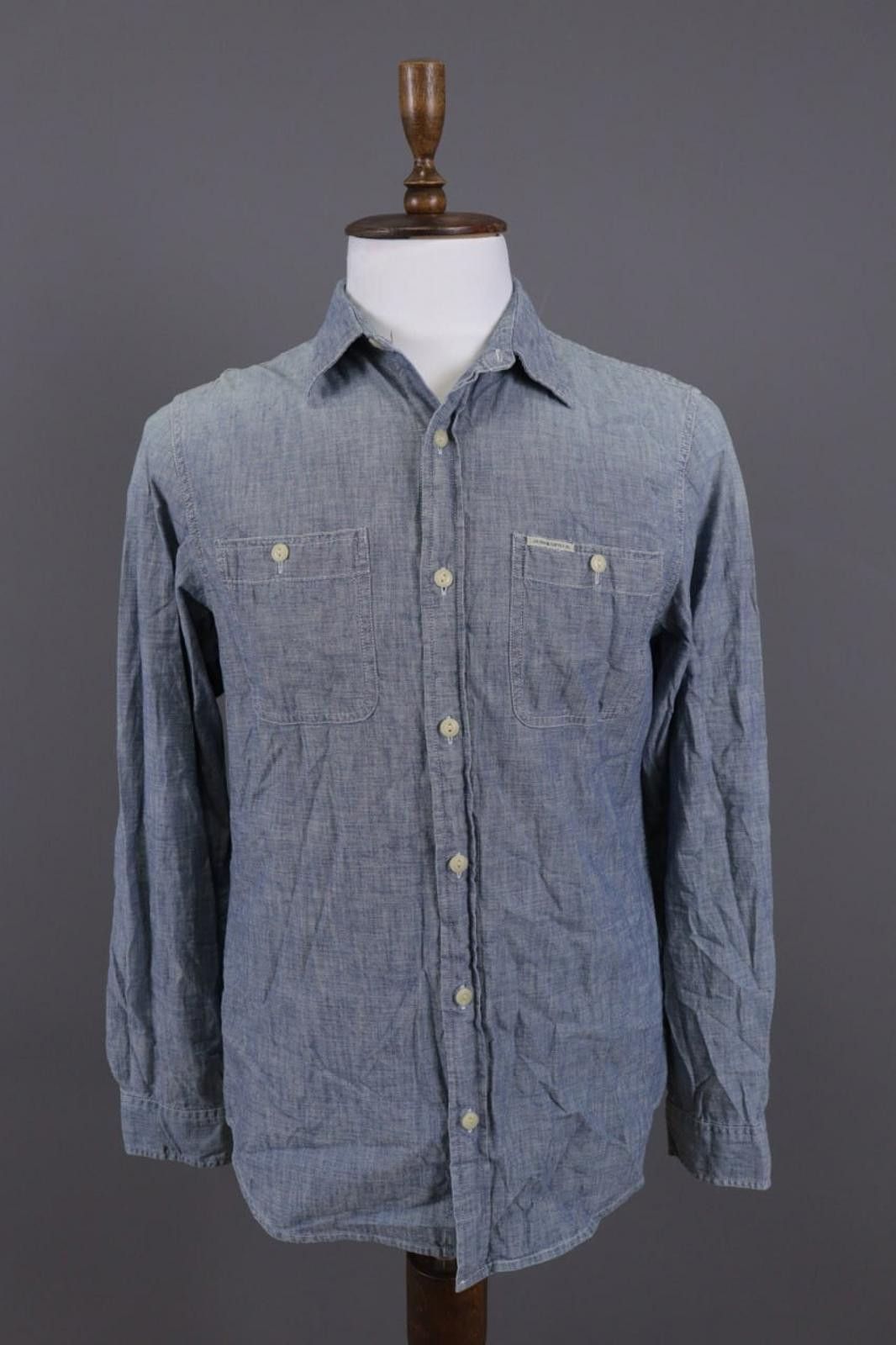 Denim Supply Ralph Lauren Blue Denim Pockets Shirt Size M