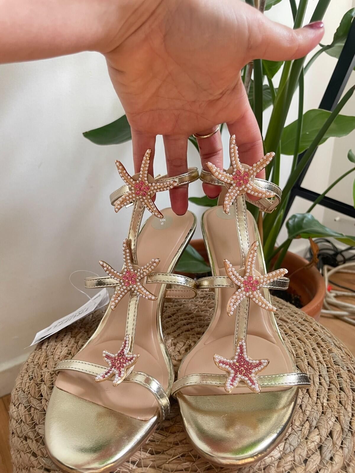 Other Truffle Gold Starfish Pearl Rhinestone Heel UK 6 Brand New Size US 8 / IT 38 - 1 Thumbnail