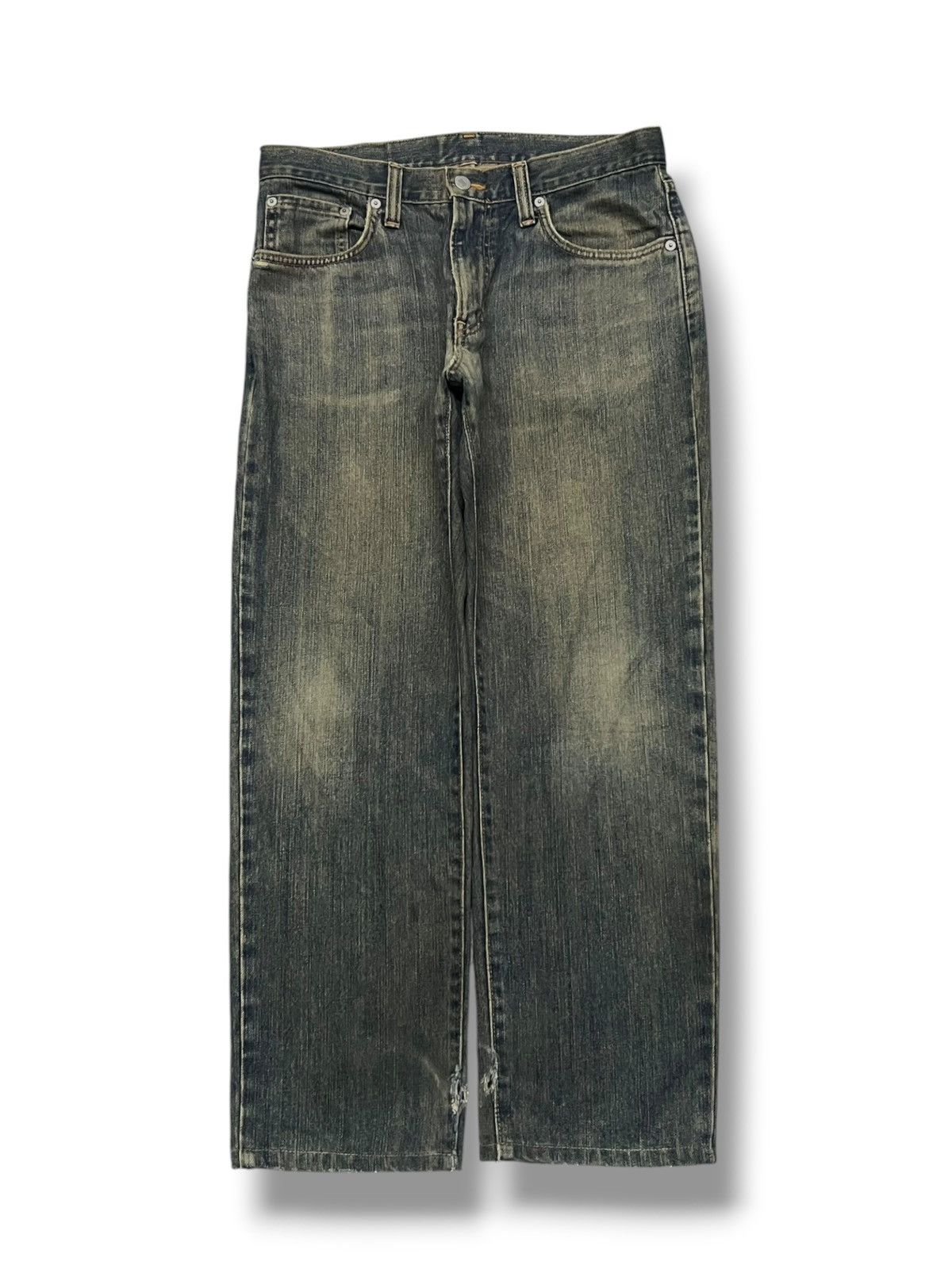 Edwin Vintage Edwin E604R Japan - Faded Mud Wash, Distressed Denim Size US 32 / EU 48 - 2 Thumbnail