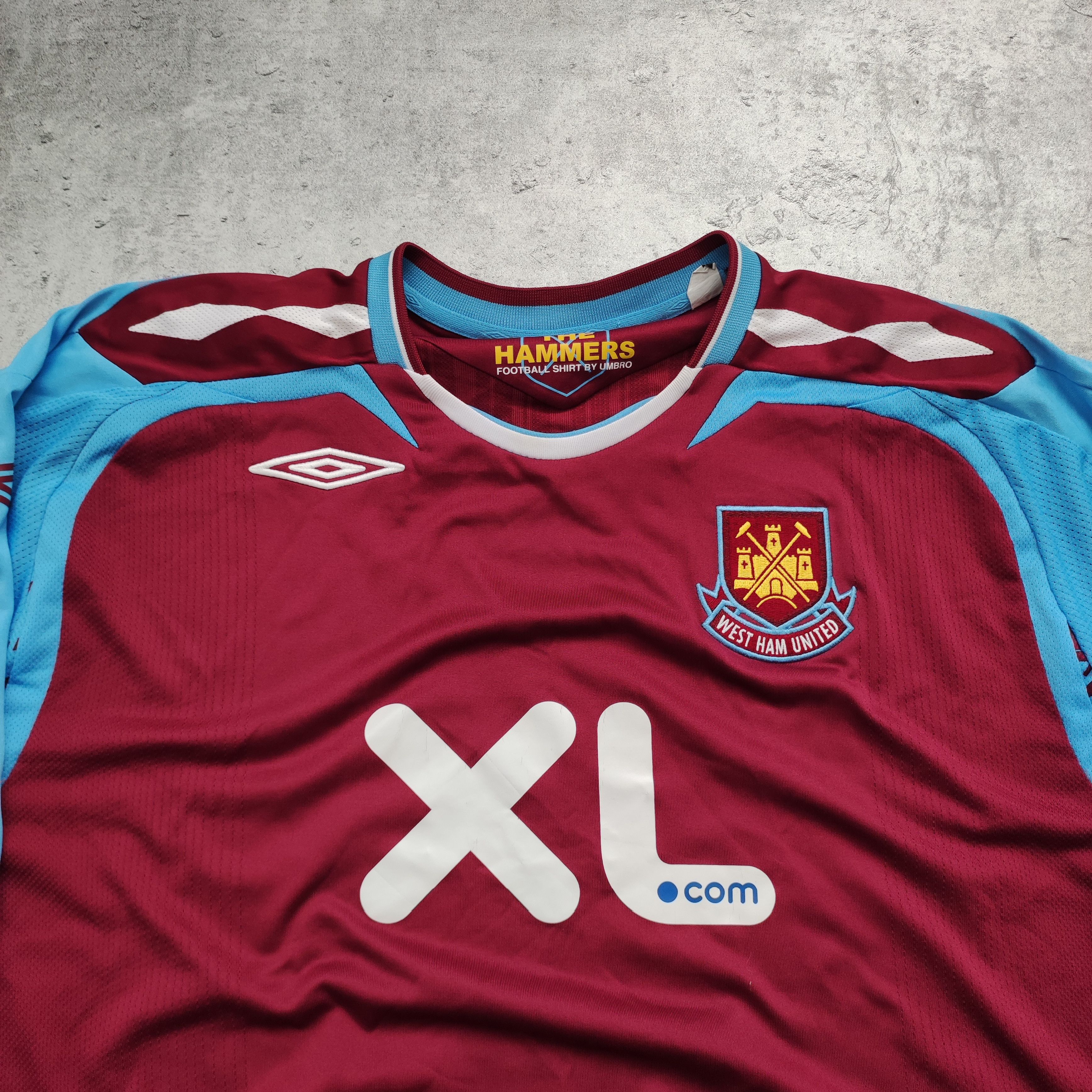 Vintage Vintage RARE 2008 West Ham United x Umbro Long Jersey Size US XXL / EU 58 / 5 - 5 Thumbnail