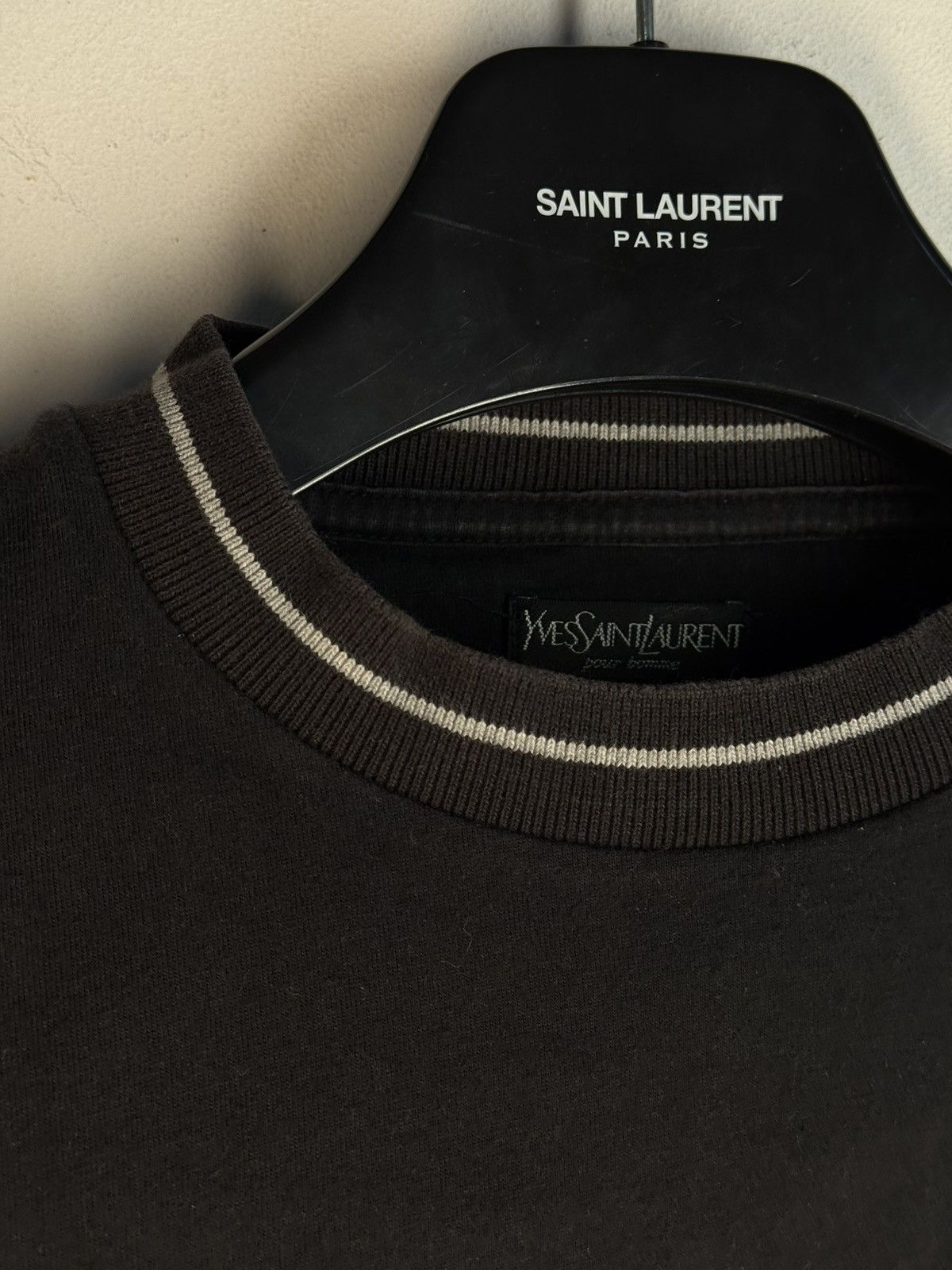 Yves Saint Laurent 90s Black YSL T-shirt Size US L / EU 52-54 / 3 - 4 Thumbnail