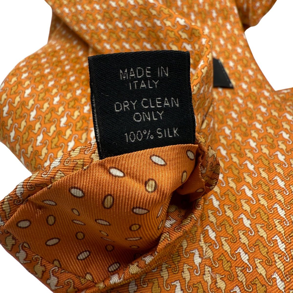 Alfred Dunhill Dunhill London Silk Tie, Orange, Made in Italy, Like New Size ONE SIZE - 5 Thumbnail