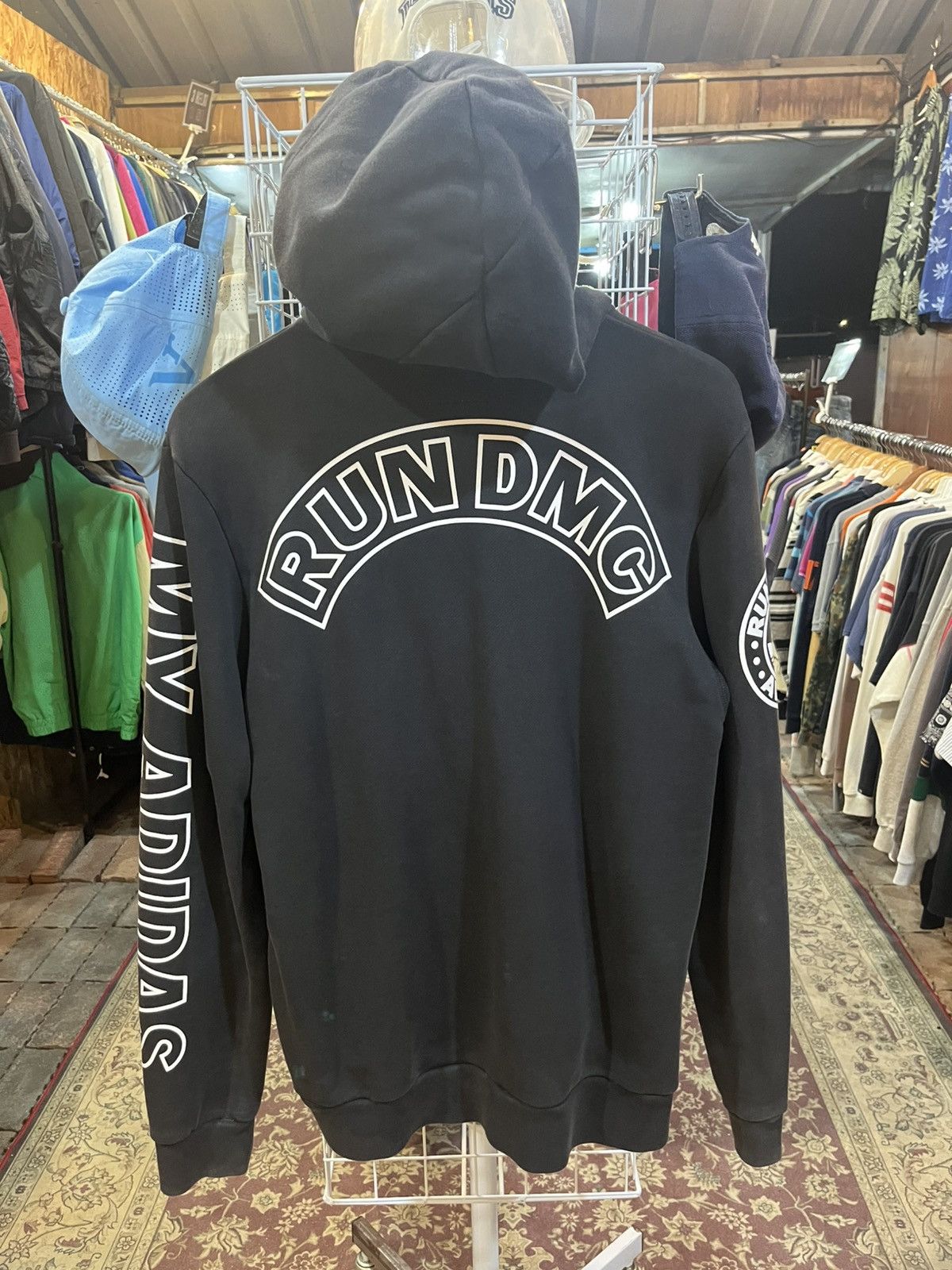 Adidas × RUN DMC Adidas Originals Run DMC hoodie in black cotton Size US M / EU 48-50 / 2 - 2 Thumbnail