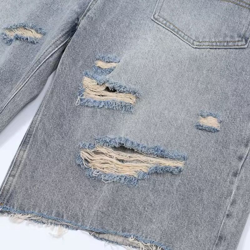 Japanese Brand Destroy Distressed Washed Loose Vintage Retro Shorts Size US 30 / EU 46 - 8 Thumbnail