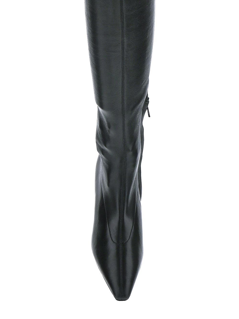 Bottega Veneta o1bcso1str0225 Almond Boots in Black Size US 9 / IT 39 - 4 Thumbnail