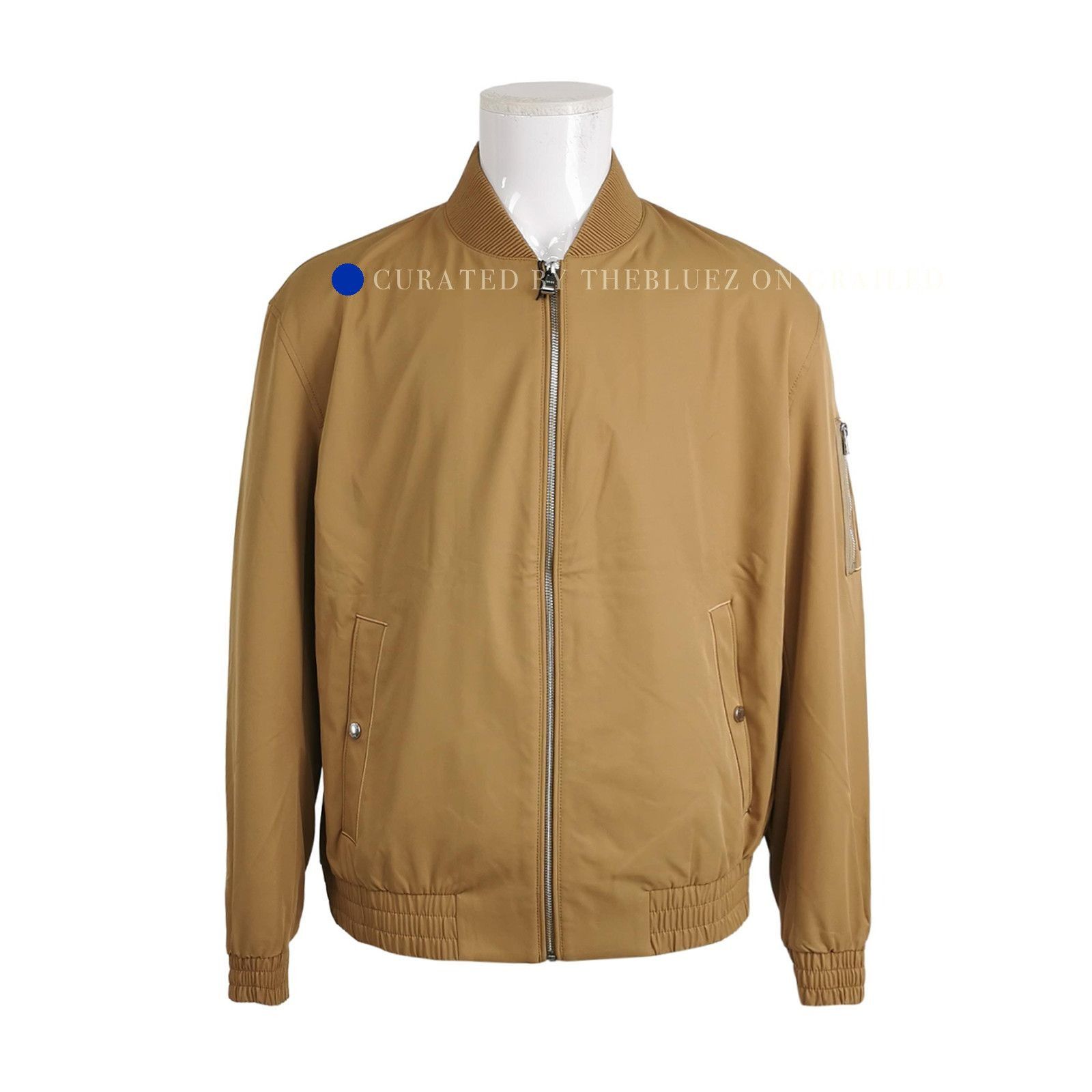 Hugo Boss Stylish Beige Bomber Jacket in Size L Size US L / EU 52-54 / 3 - 1 Thumbnail
