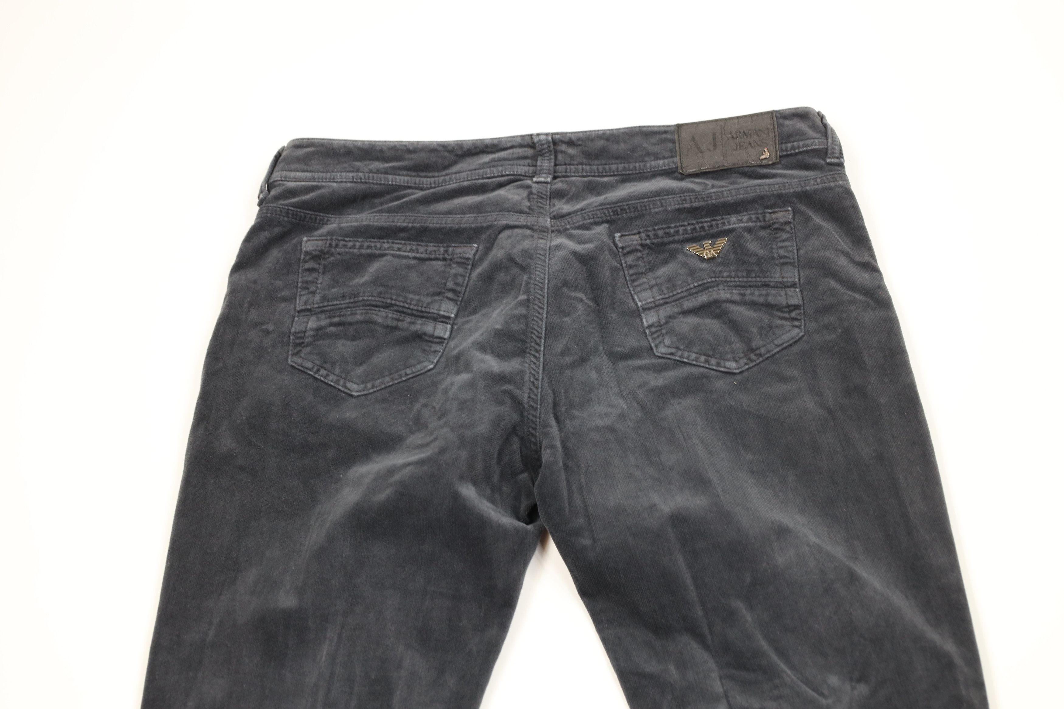 Armani Armani Jeans J35 Skinny Leg Velour Jeans Pants Steel Blue Size 32" / US 10 / IT 46 - 12 Thumbnail