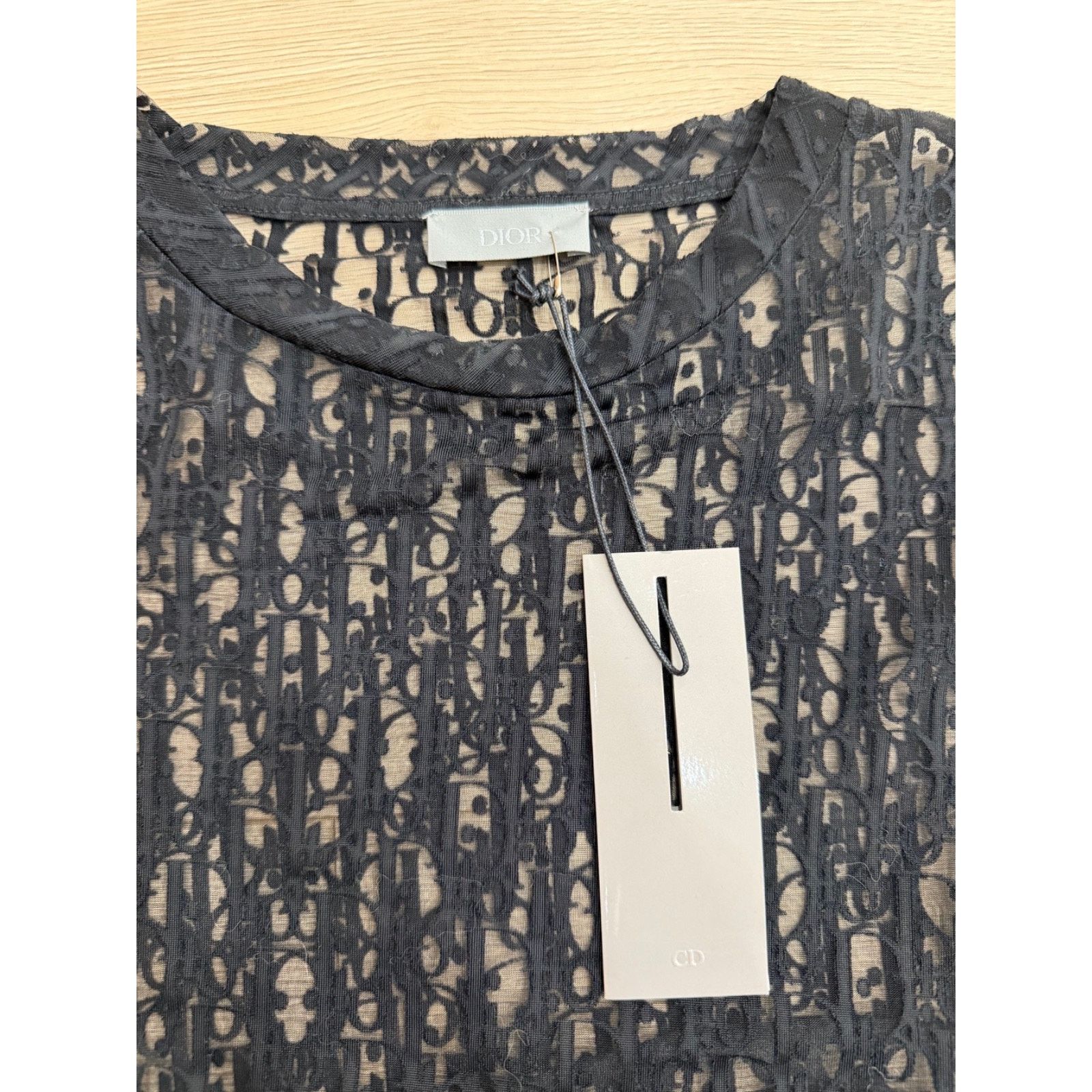 Dior Dior Black Oblique Sheer Mesh Short Sleeve Shirt XS Size US XS / EU 42 / 0 - 4 Thumbnail