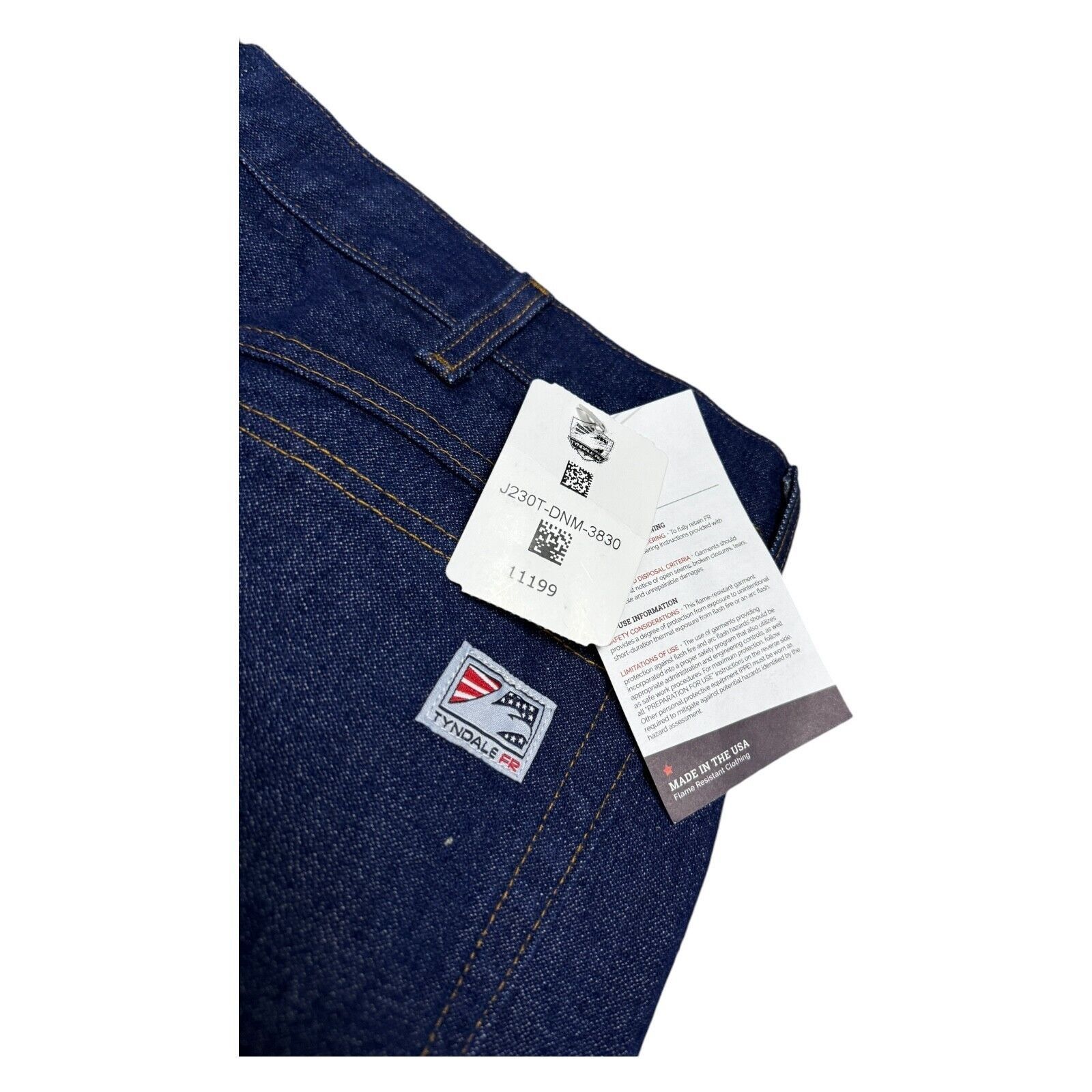 Jean Tyndale FR FLAME-RESISTANT Work Workwear Denim Jeans Size US 38 / EU 54 - 4 Thumbnail