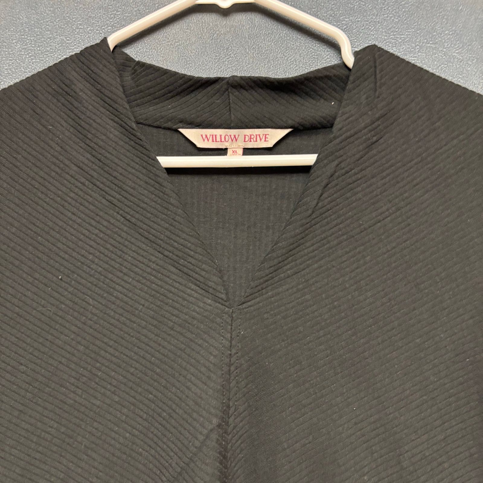 Other Willow Drive Black Ribbed Twist Front Top XL Soft Stretch Size XL / US 12-14 / IT 48-50 - 5 Thumbnail
