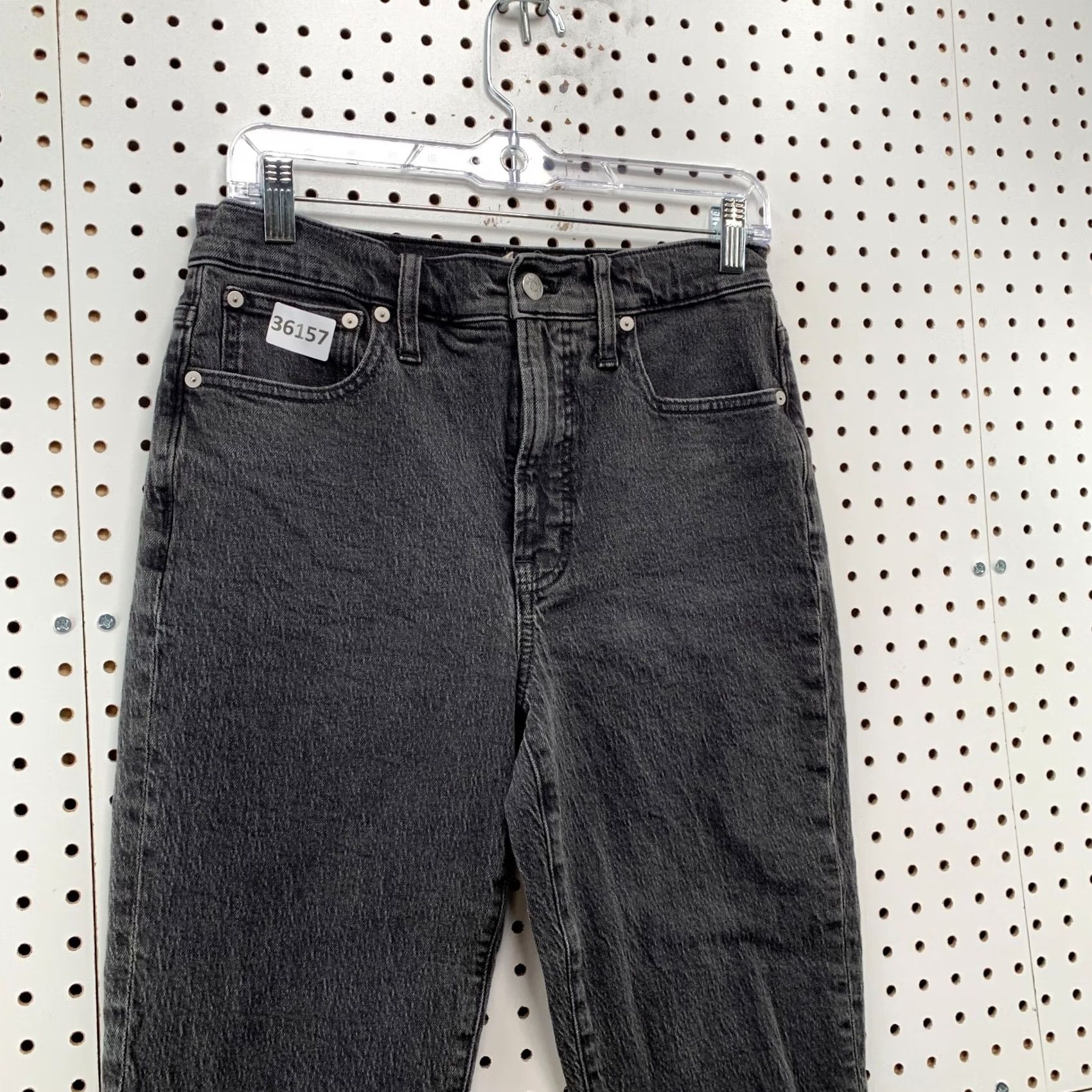 Madewell Madewell Tapered Womens 27 Black Perfect Jean Denim Size Fits 28x26 Faded Size 27" / US 4 / IT 40 - 4 Thumbnail