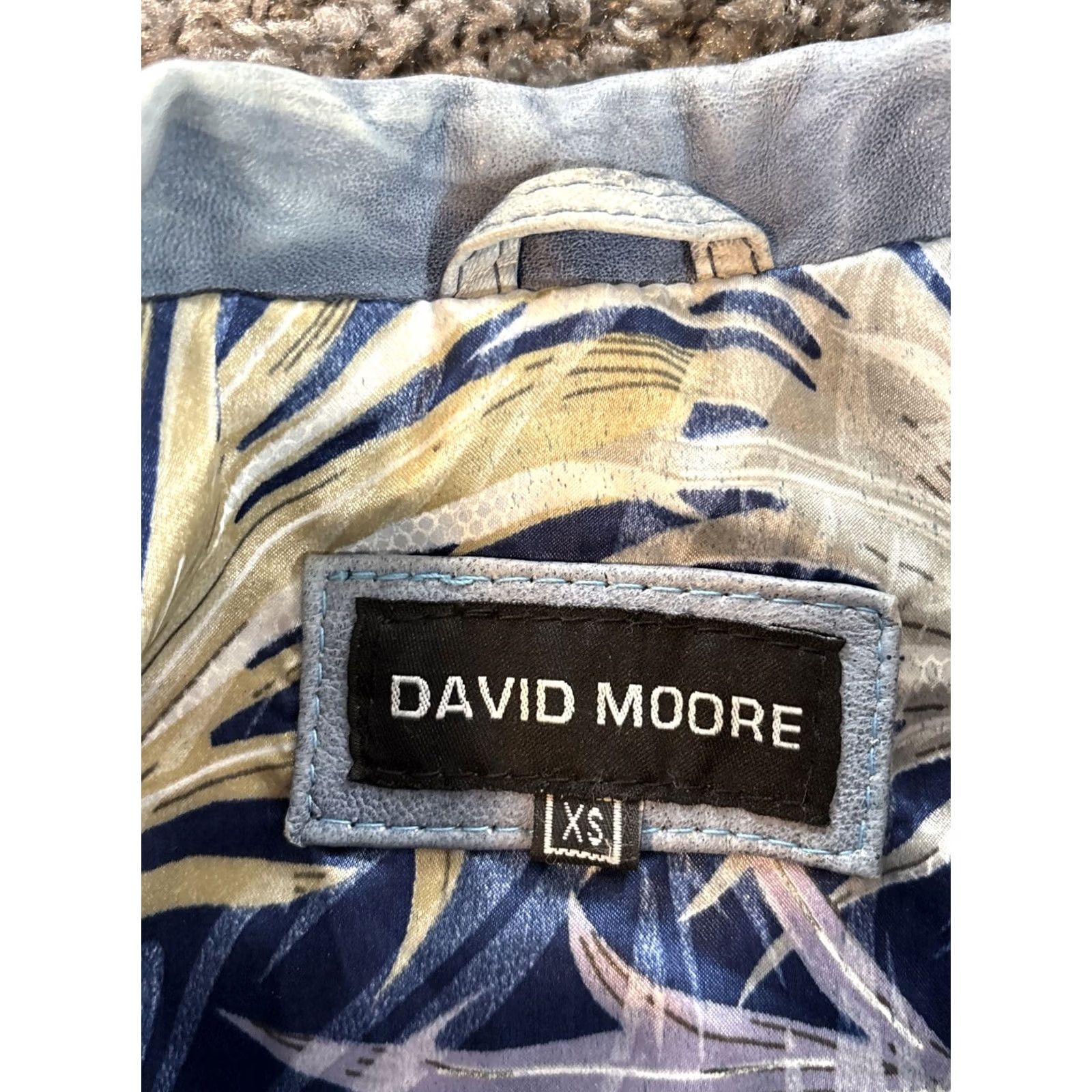 Vintage VINTAGE David Moore Leather Jacket Womens XS Blue Lined Full Zip Moto Distressed Classic Motorcycle Size XS / US 0-2 / IT 36-38 - 4 Thumbnail
