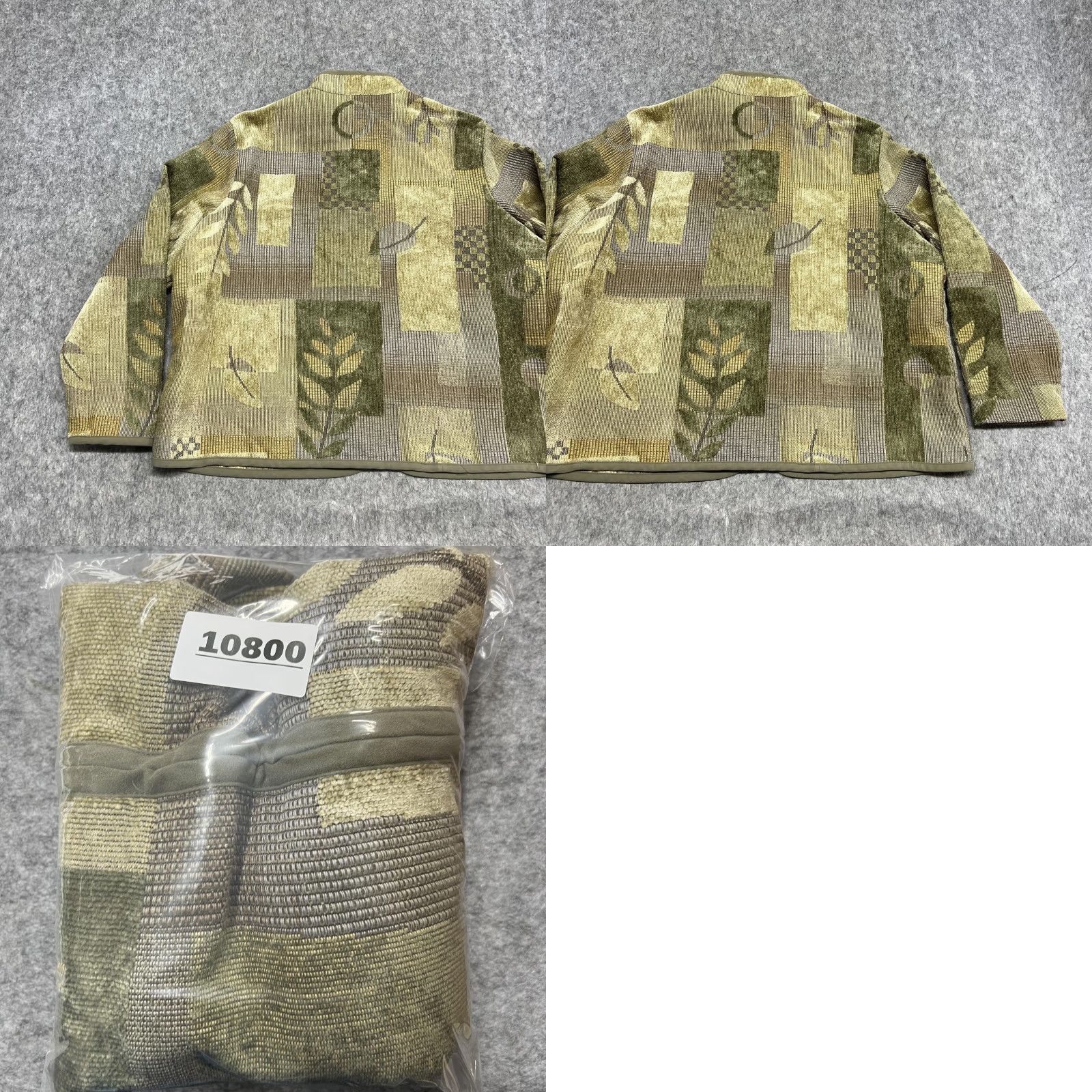 Vintage VINTAGE Barn Fly Jacket Womens 2X Green Geometric Leaf Zip Tapestry Collared Size XXL / US 16-18 / IT 52-54 - 9 Thumbnail