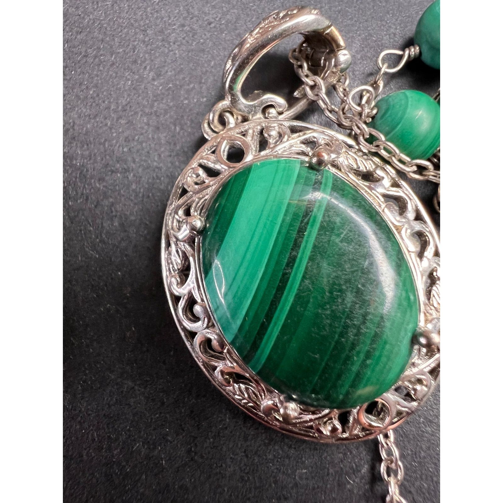 Other Karis African malachite 18 inch necklace in platinum bond Size ONE SIZE - 13 Thumbnail