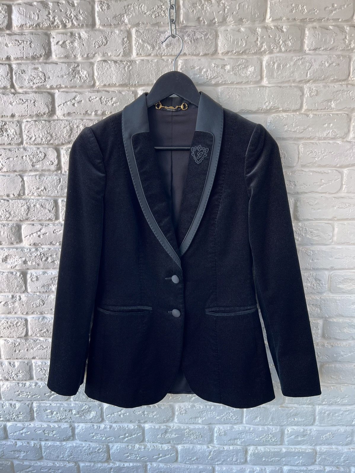 Gucci Gucci Black Logo Tuxedo Blazer Jacket Size XS / US 0-2 / IT 36-38 - 1 Thumbnail