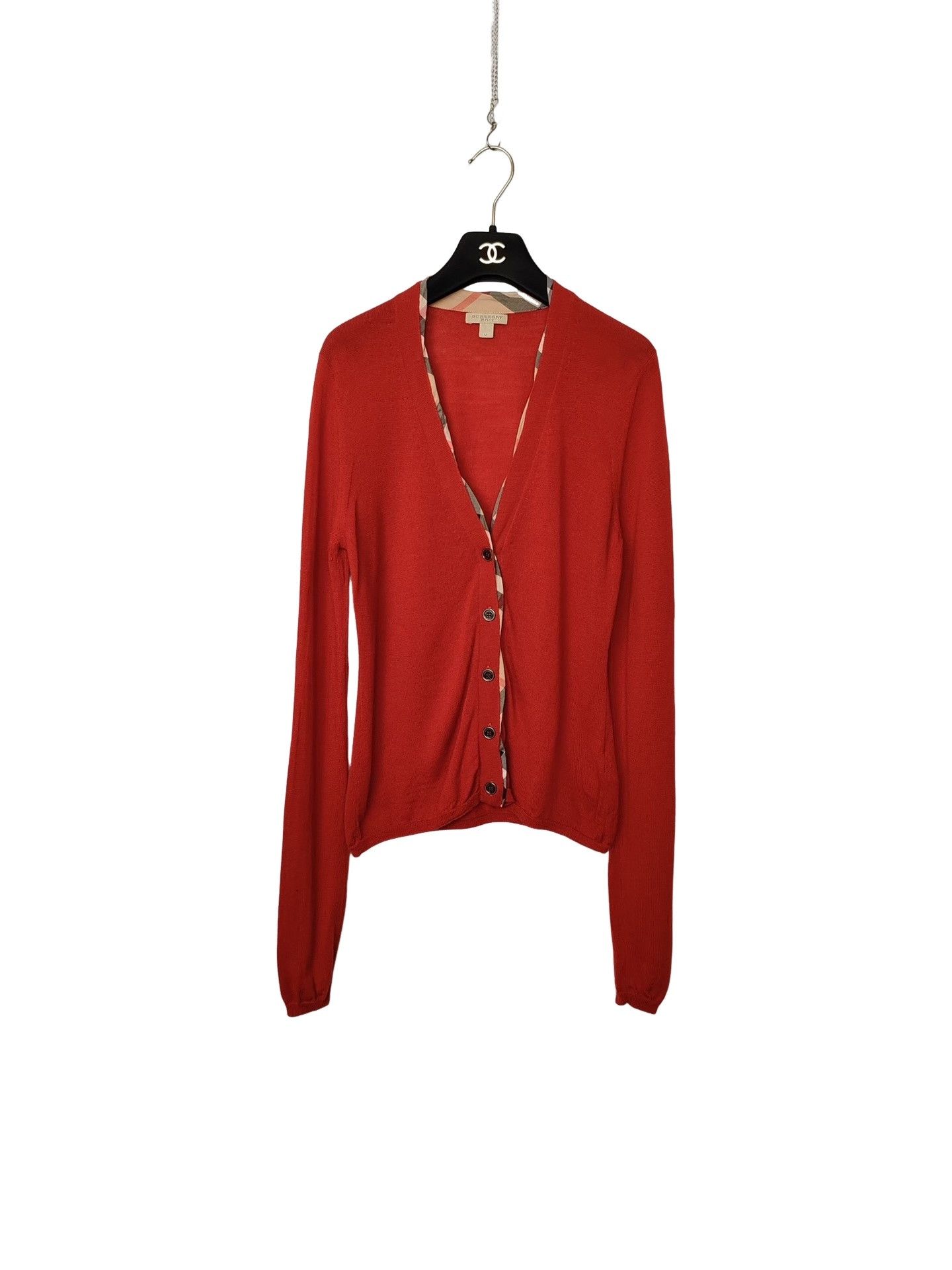 Burberry Burberry Check Trim Cardigan Size M Size M / US 6-8 / IT 42-44 - 1 Thumbnail