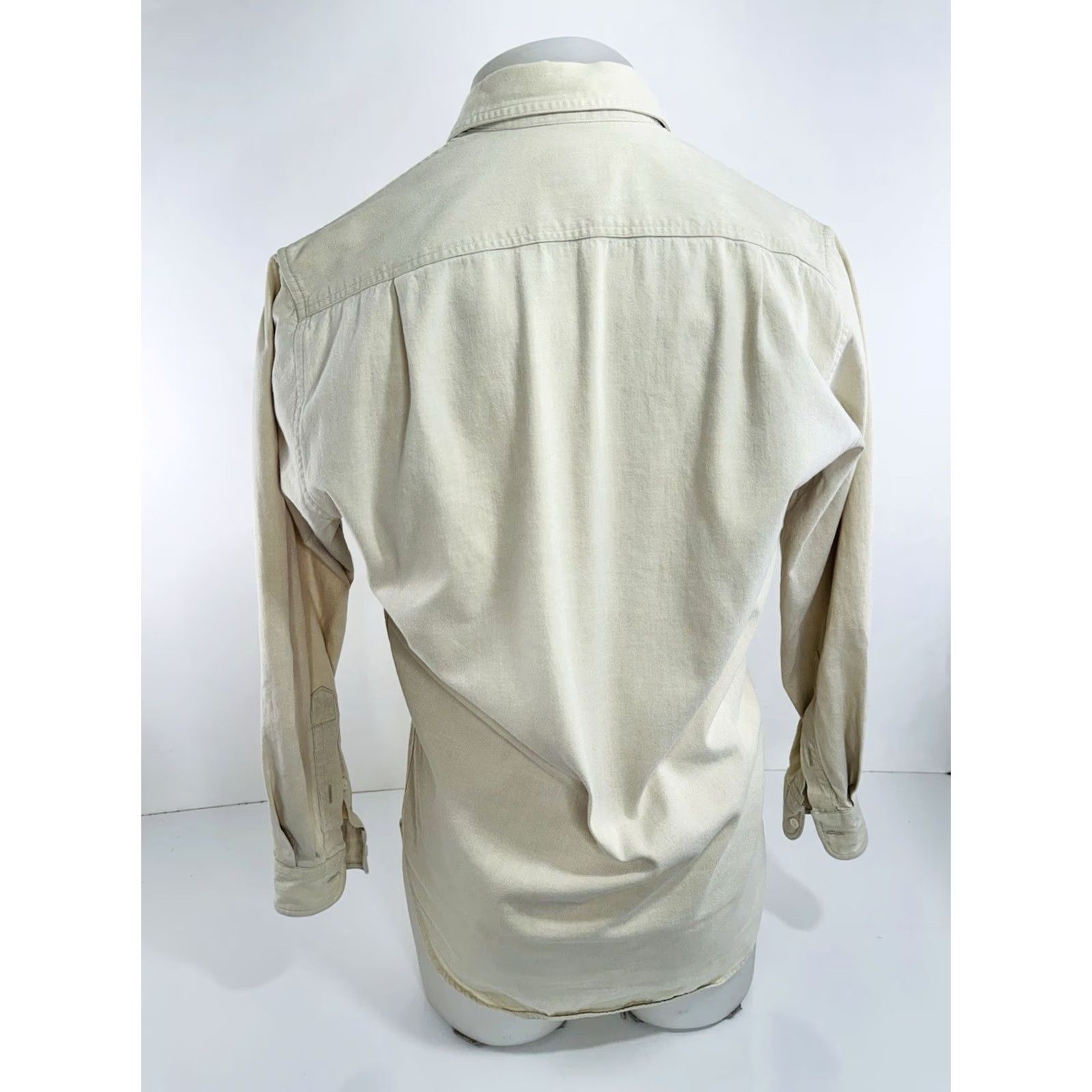 Banana Republic BANANA REPUBLIC - VINTAGE Classic Safari Shirt Mens S Long Sleeve Button-Up Beige Yellow Size US S / EU 44-46 / 1 - 4 Thumbnail