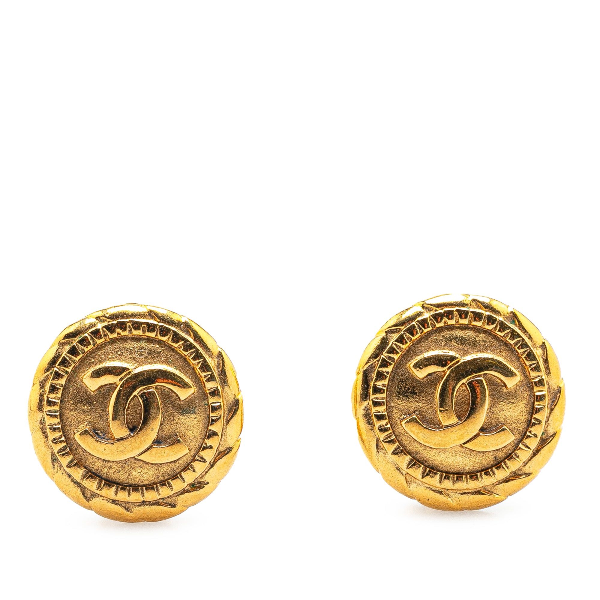 Chanel Chanel Gold Plated CC Clip On Earrings Gold Size ONE SIZE - 1 Thumbnail